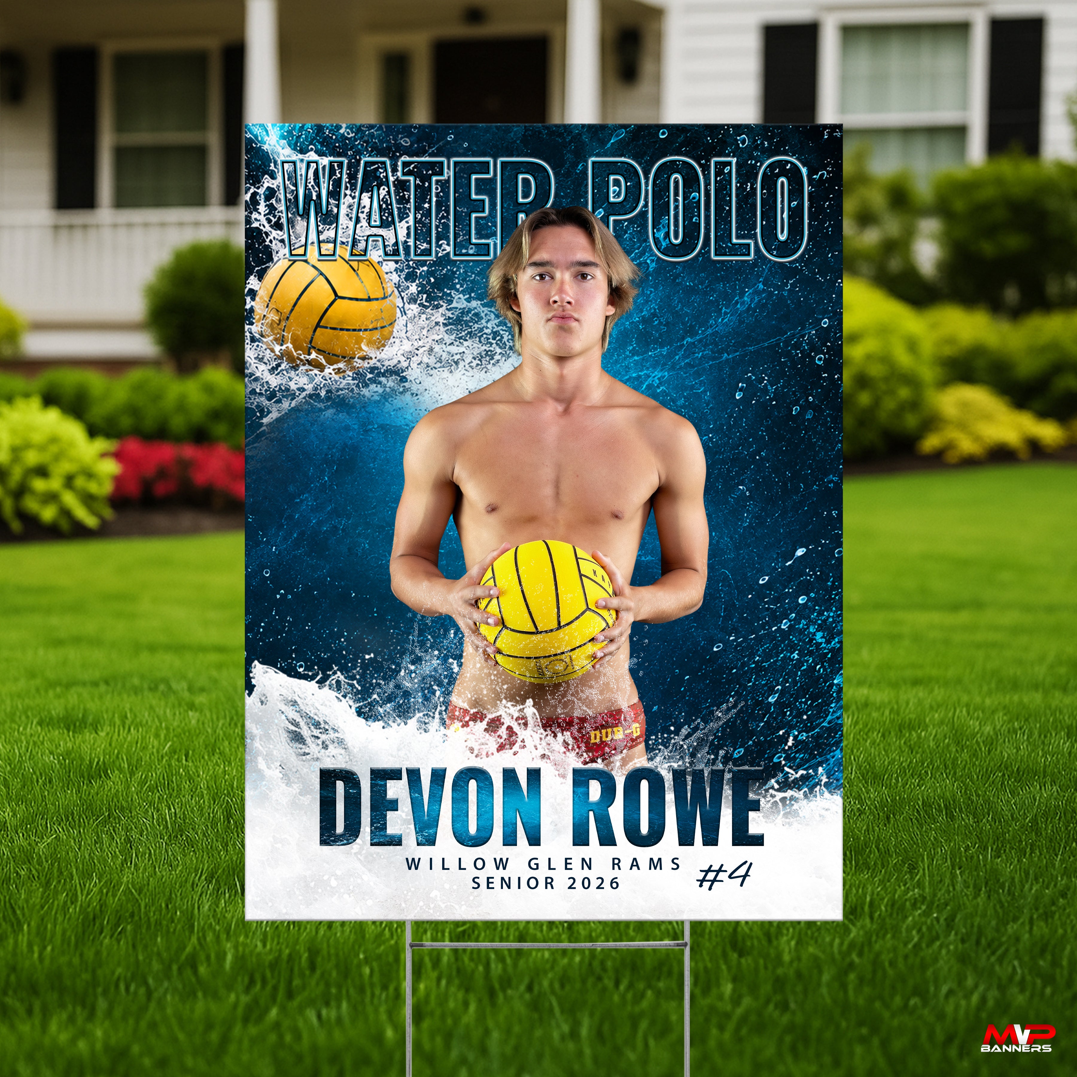 Custom Sports Banner | Senior Night |  Water Polo | Face Off