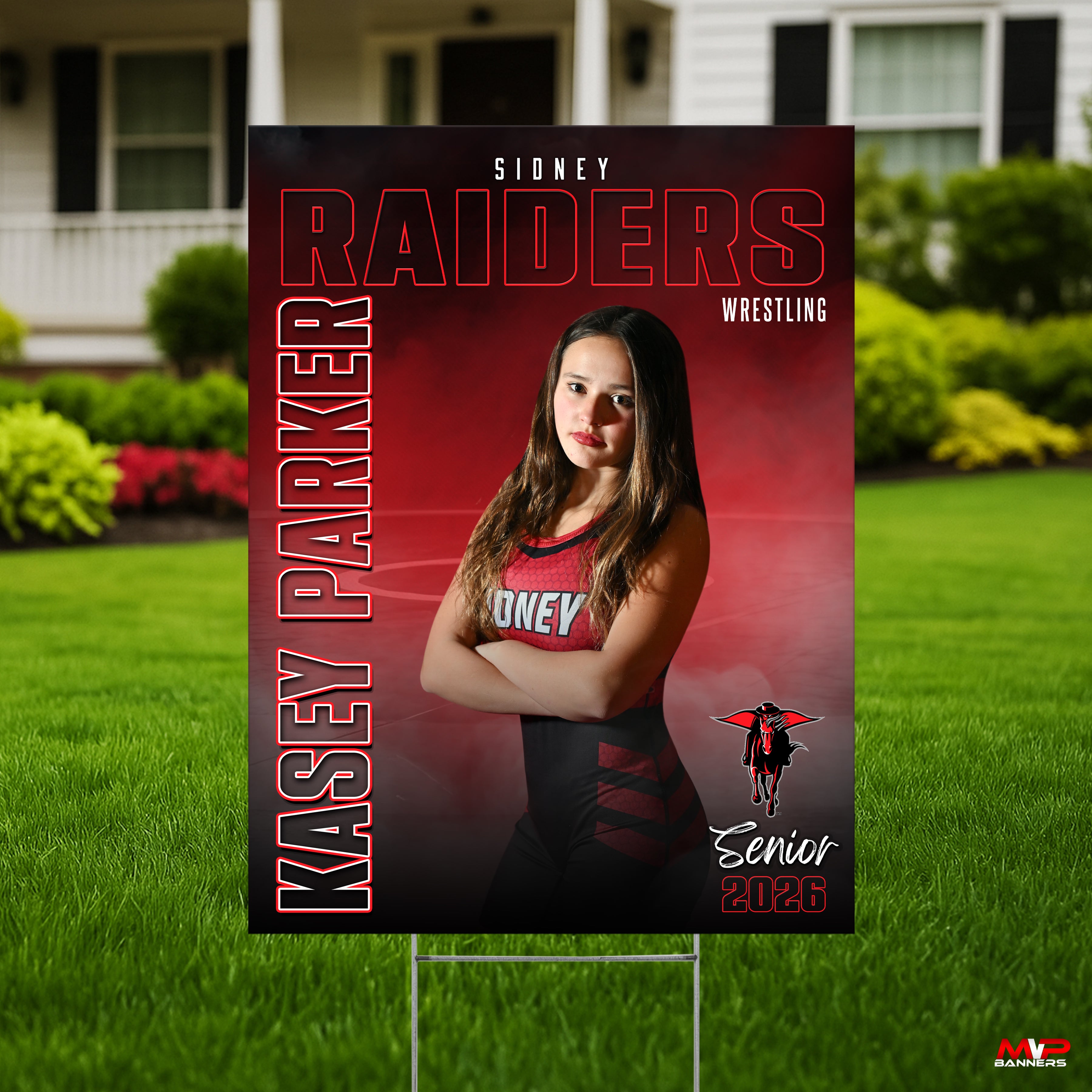Custom Sports Banner | Senior Night |  Wrestling | Midnight Mat