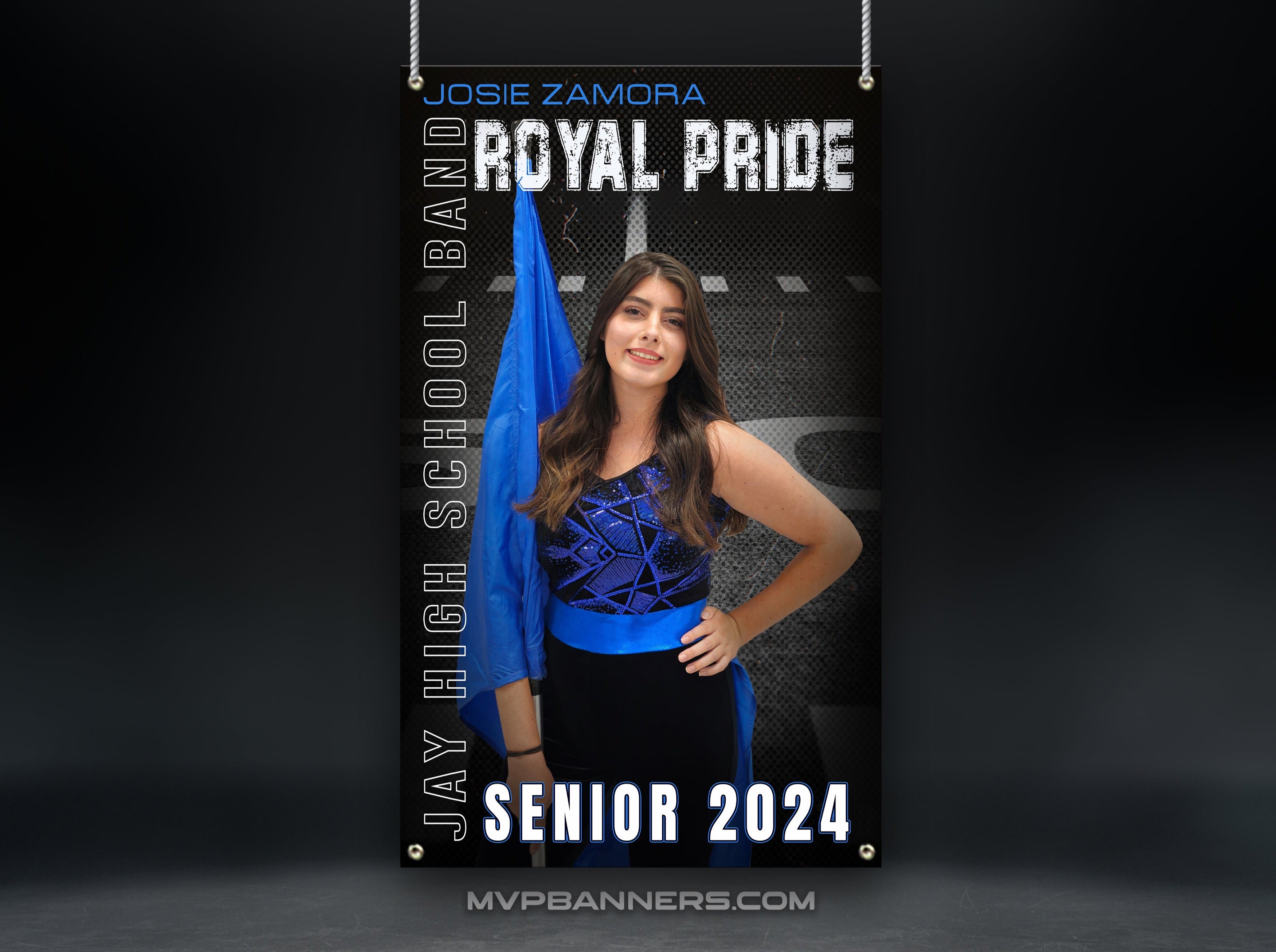 Custom Sports Banner | Senior Night | Band | Color Guard | Drill Team | Iron Smoke Twist