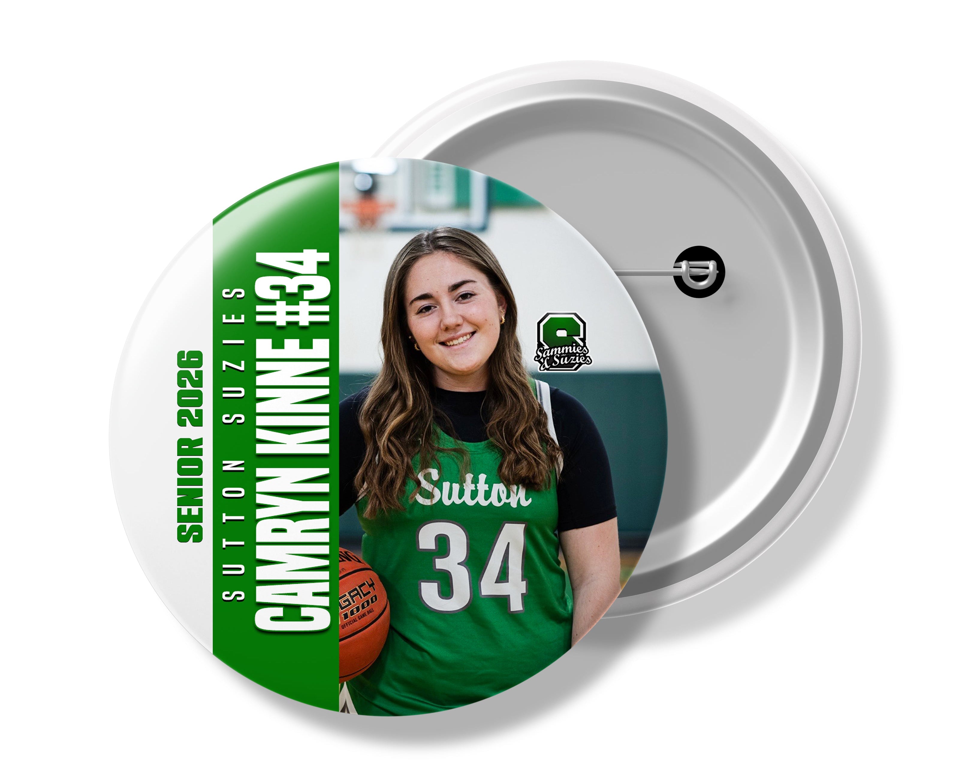 Sports Team Spirit Button | Personalized Button | Senior Night