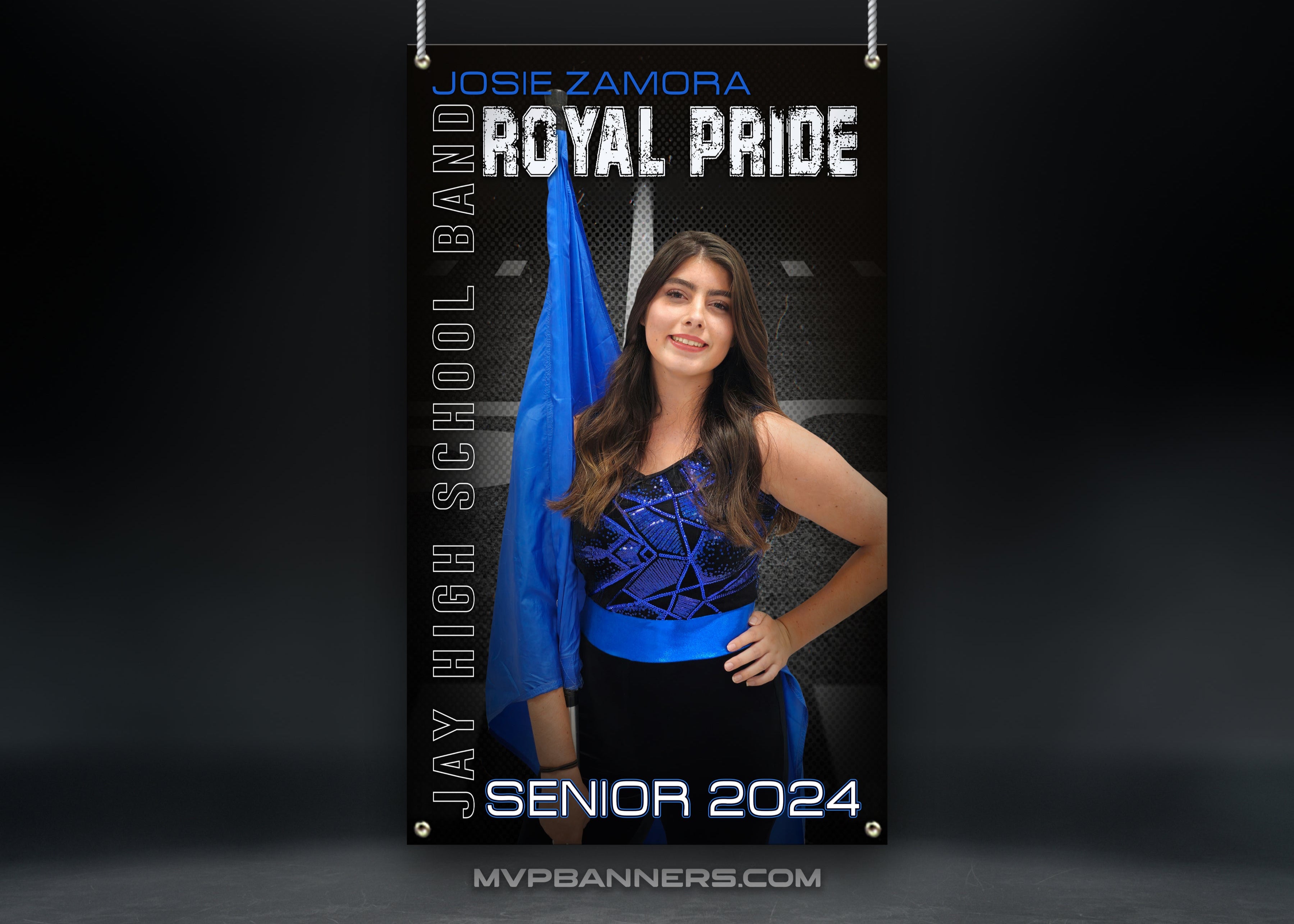 Custom Sports Banner | Senior Night | Band | Color Guard | Drill Team | Iron Smoke Twist