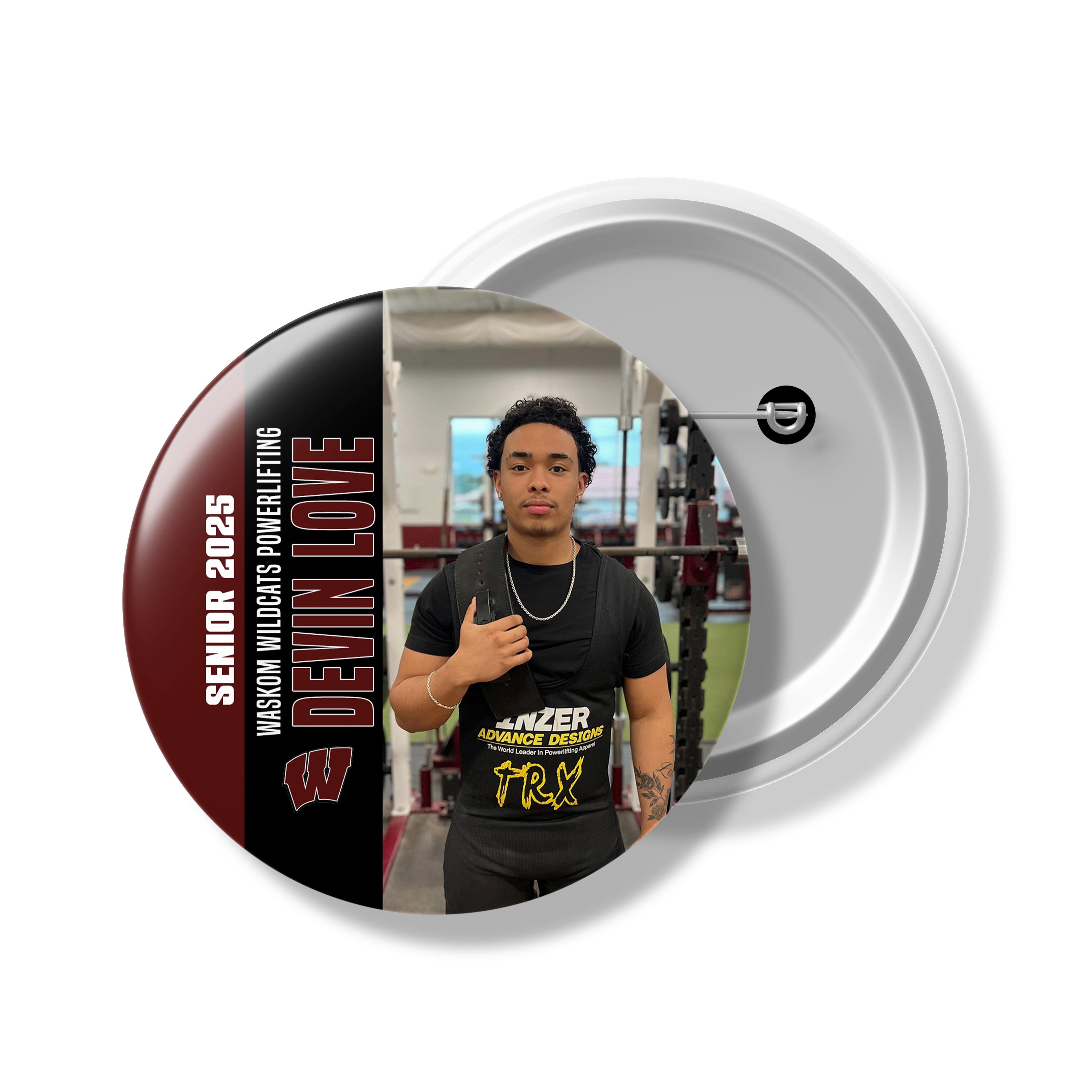 Sports Team Spirit Button | Personalized Button | Senior Night | Powerlifting | Champion's Pride (Copy)