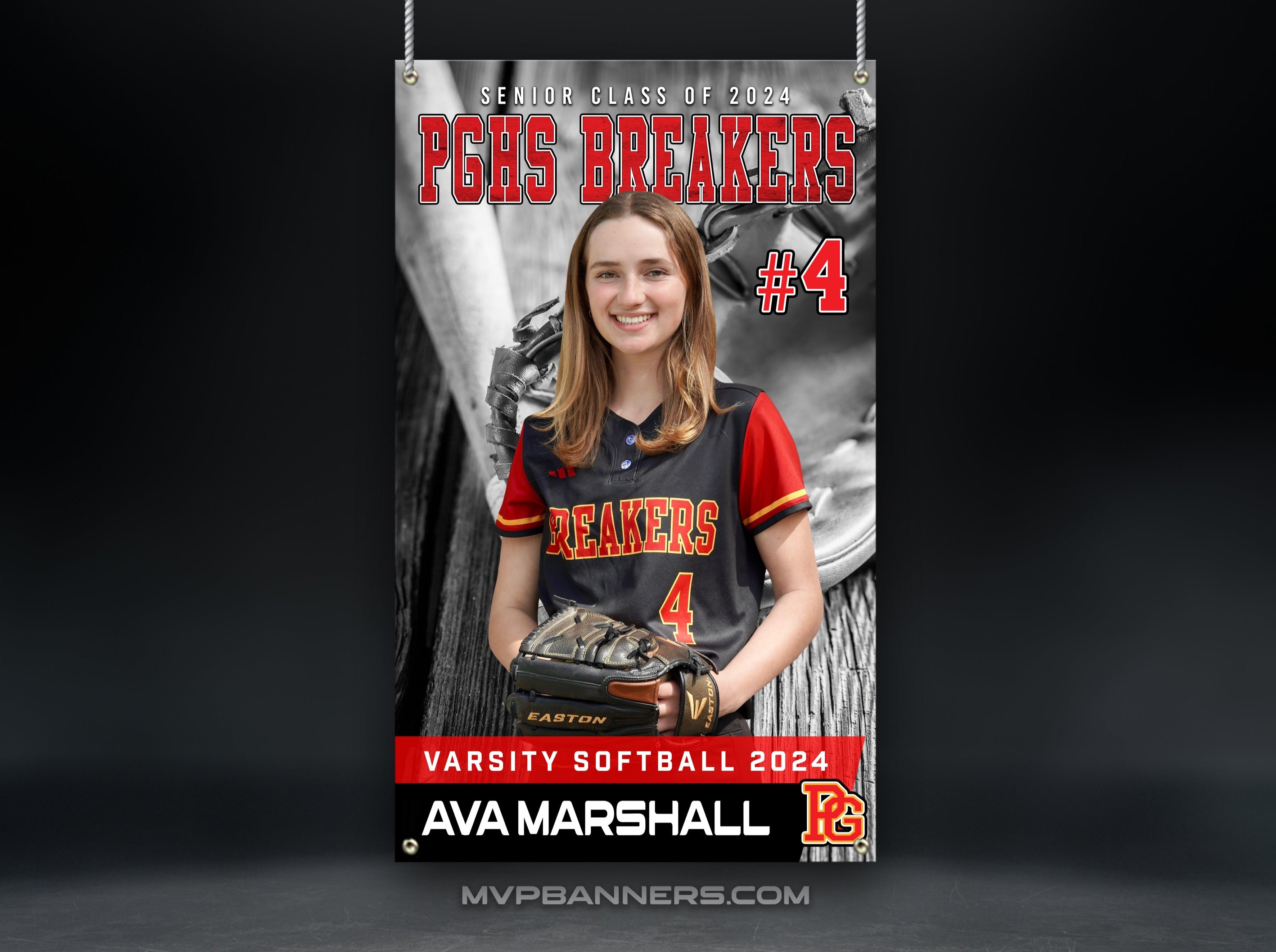 Custom Sports Banner | Senior Night | Softball | Breaking Boundaries