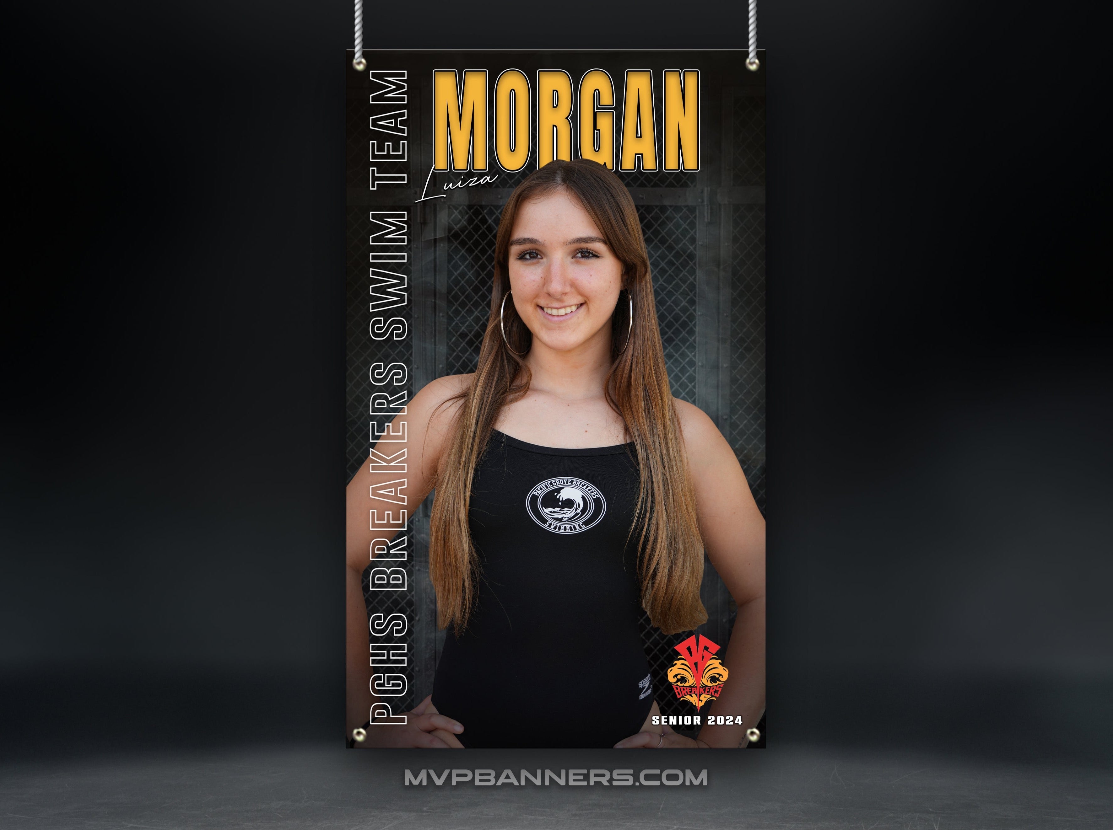 Custom Sports Banner | Senior Night | Swim/Dive | Iron Smoke