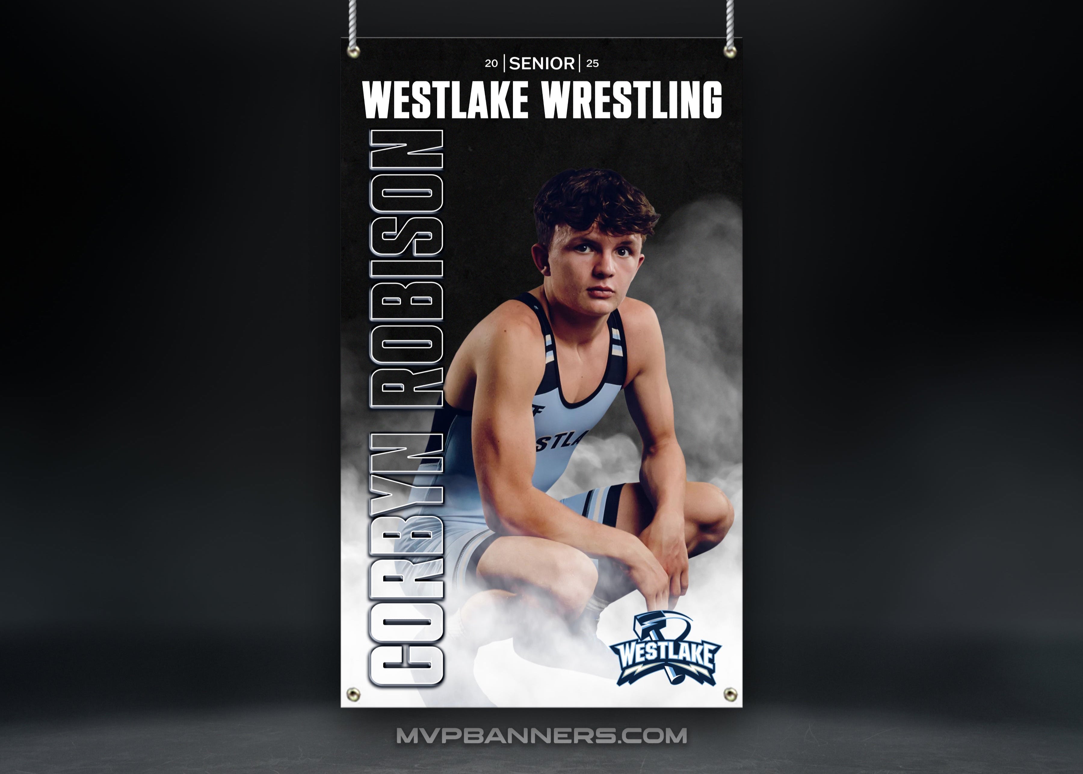 Custom Sports Banner | Senior Night |  Wrestling | GameDay Fog