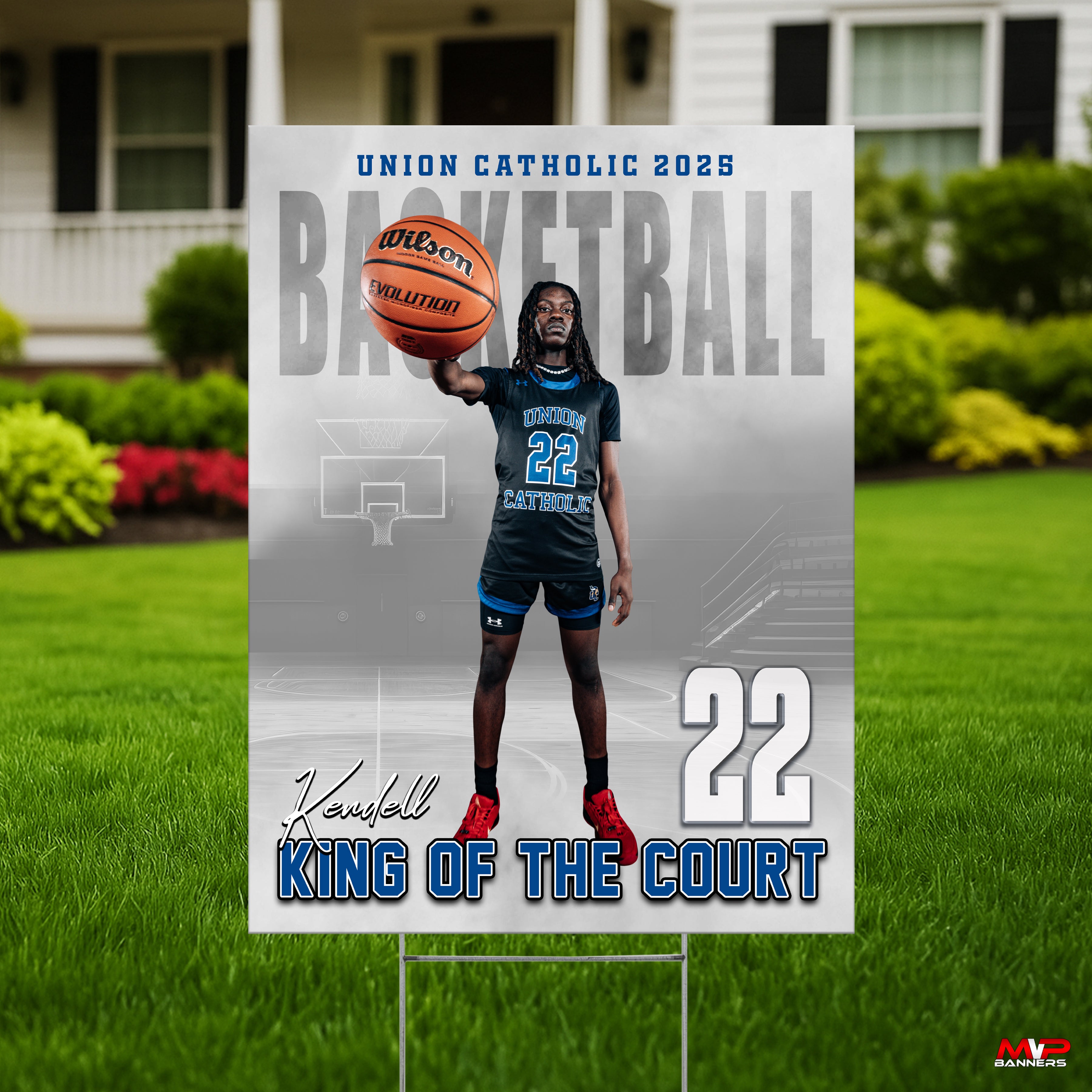 Custom Sports Banner | Senior Night | Basketball | Night Time Mist