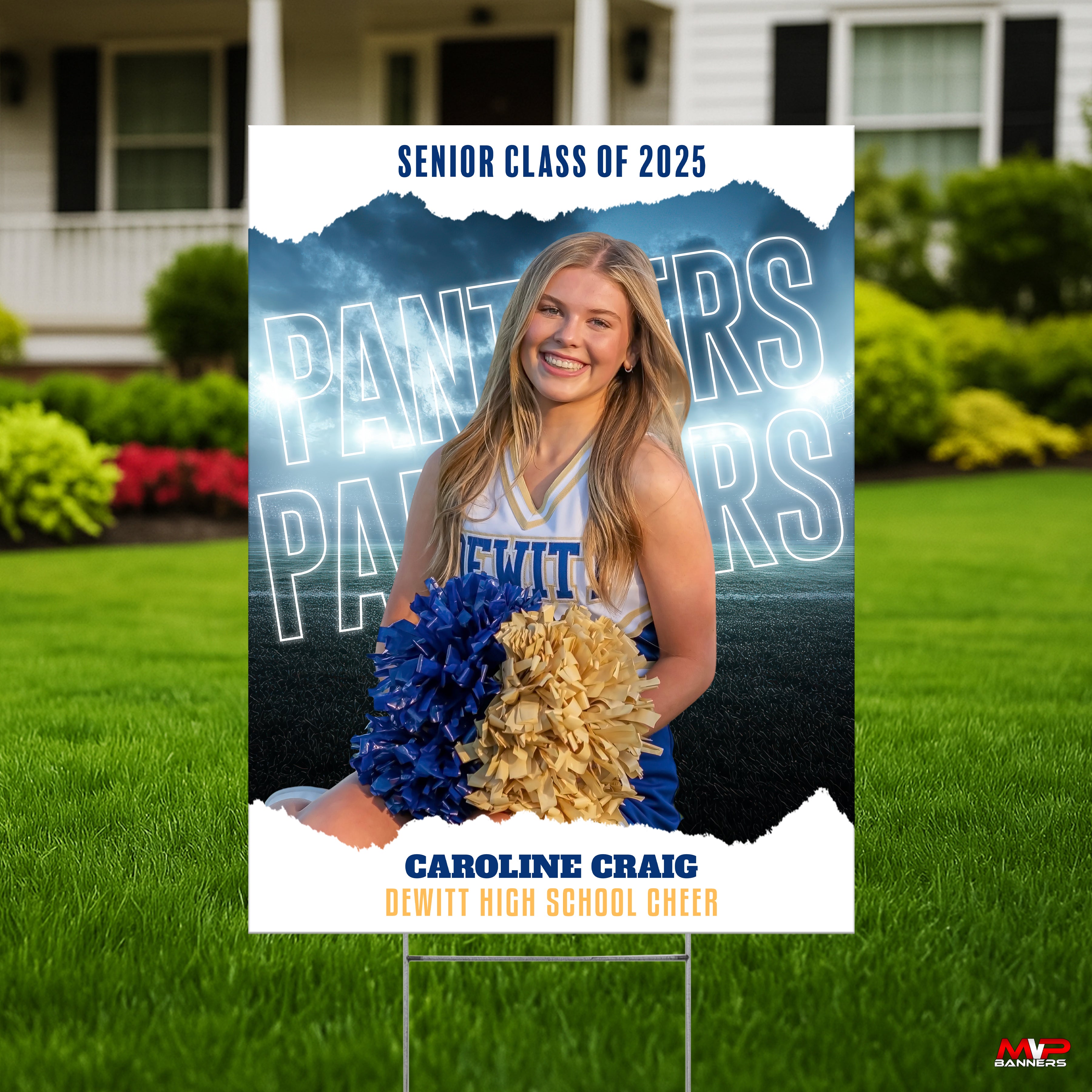 Printed Sports Yard Sign | Senior Night Poster | Cheer  | Dance | Night Time Mist