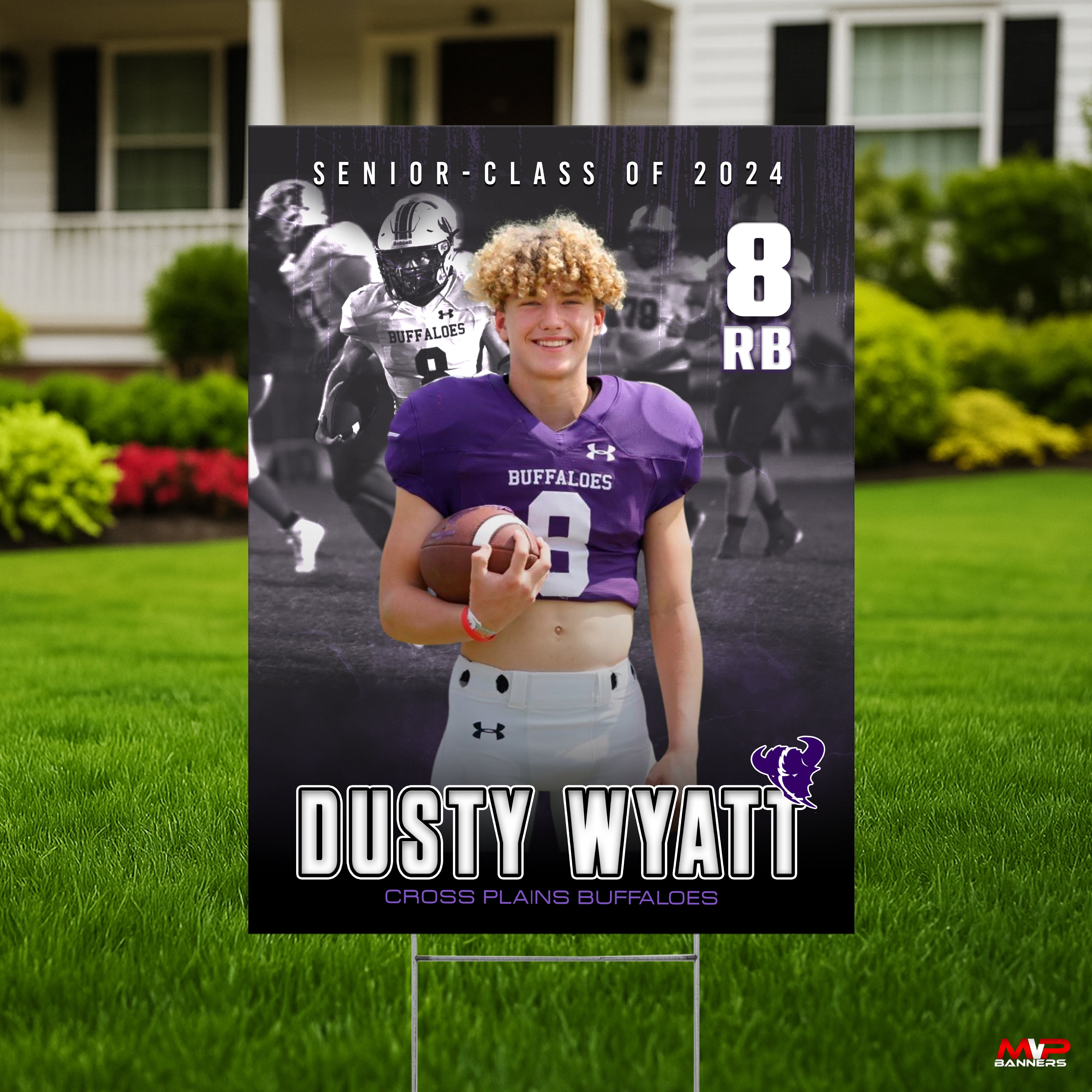 Printed Sports Yard Sign | Senior Night Poster | Football  | Odyssey Twist