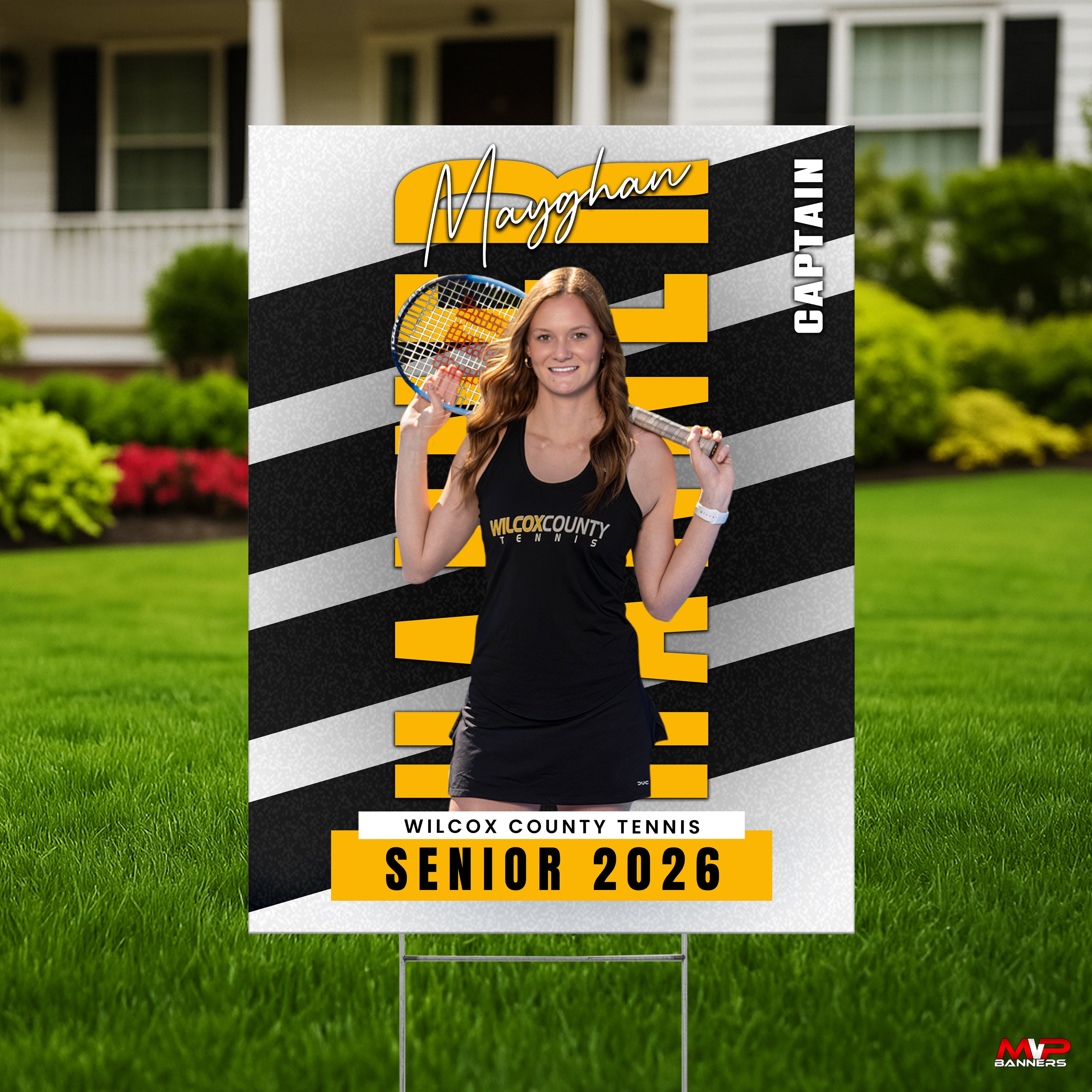 Printed Sports Yard Sign | Senior Night Poster | Tennis| Peak Motion