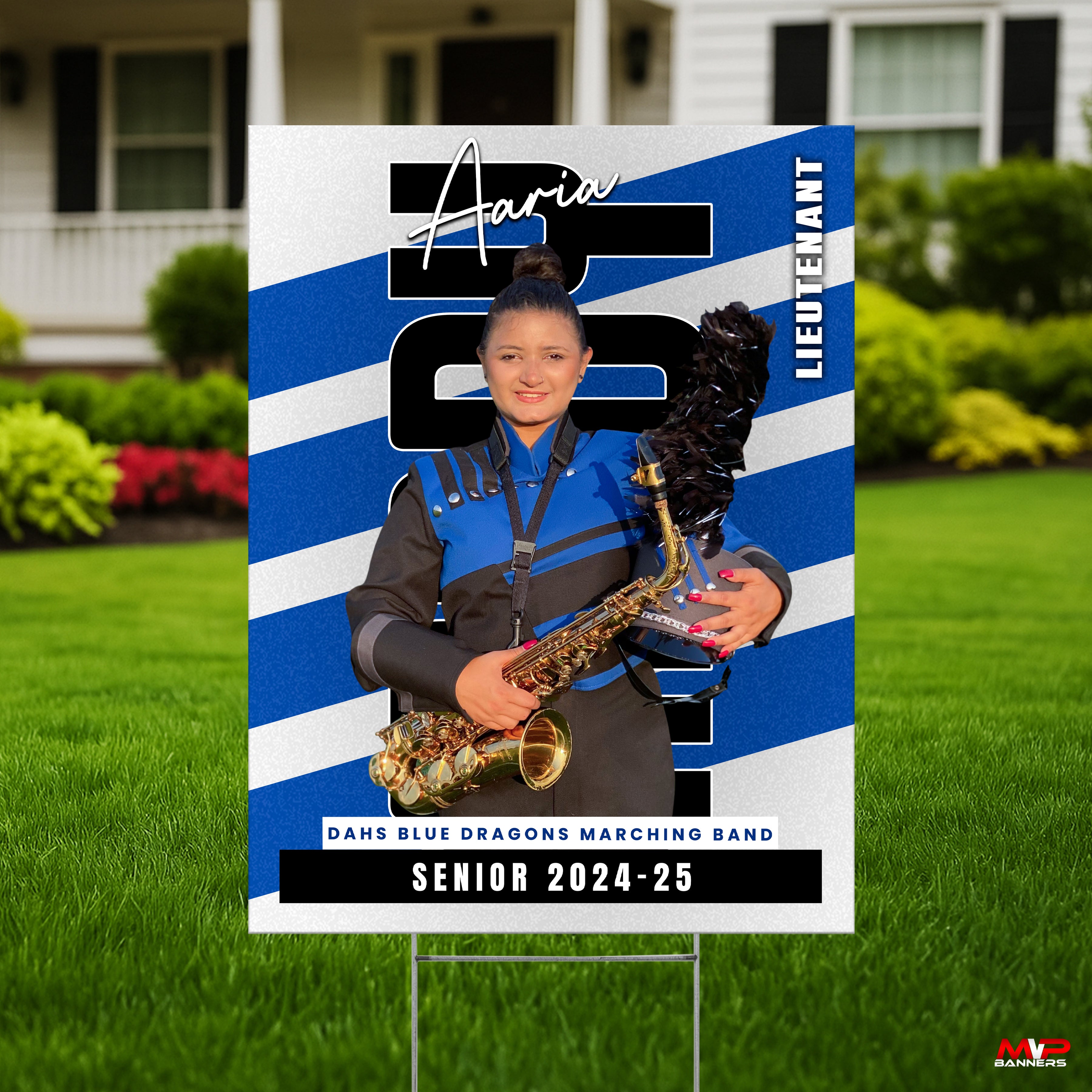 Printed Sports Yard Sign | Senior Night Poster | Band | Color Guard | Drill Team | Peak Motion