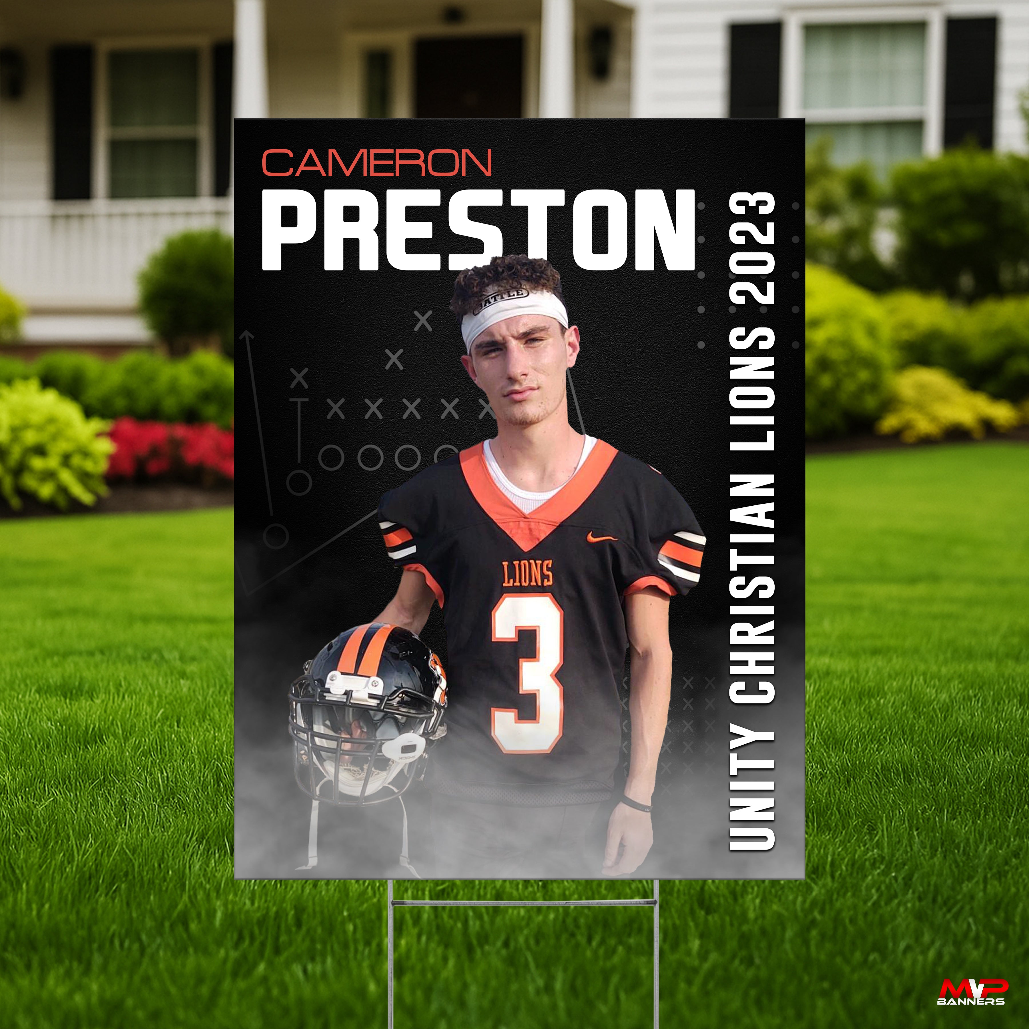 Printed Sports Yard Sign | Senior Night Poster | Football  | Playbook