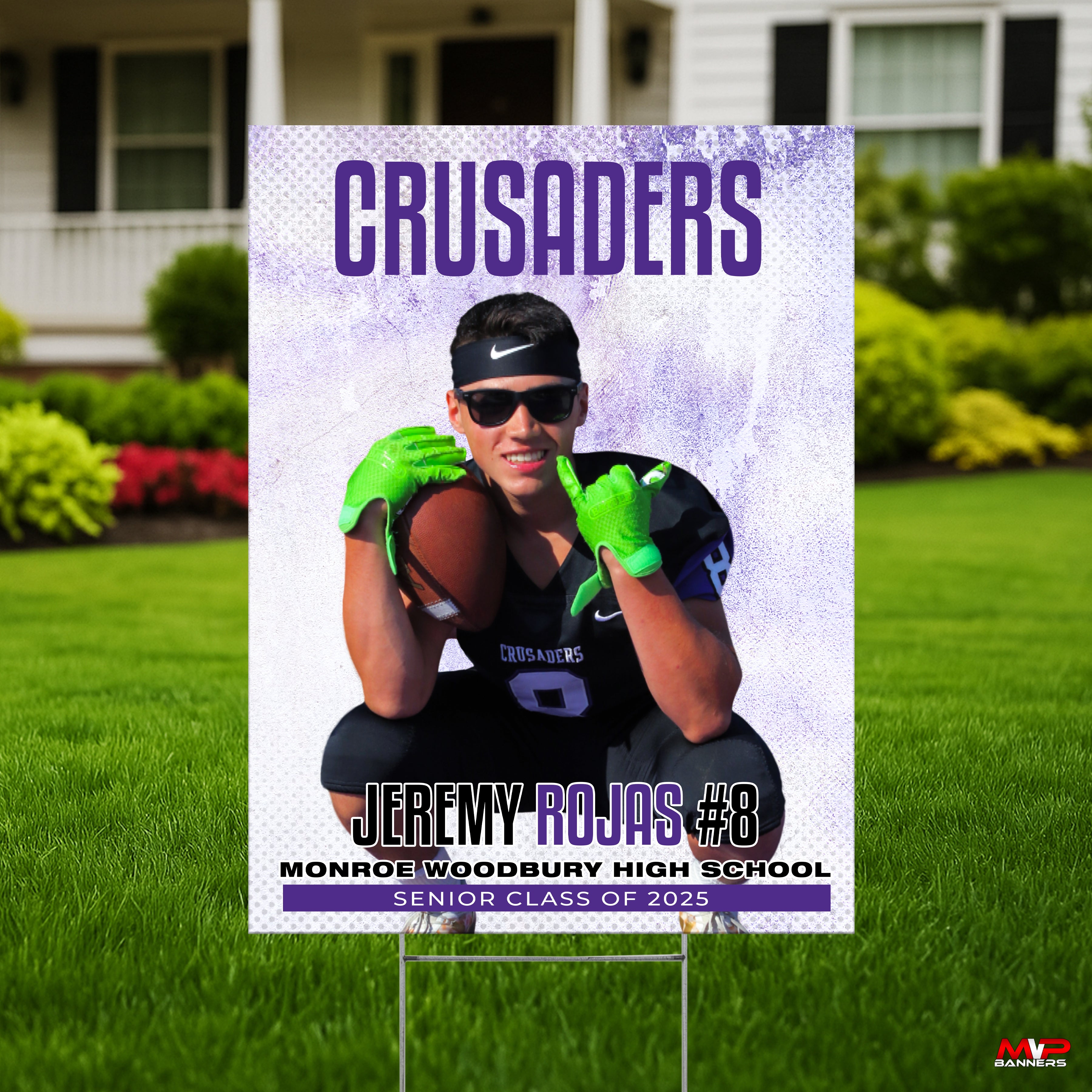 Printed Sports Yard Sign | Senior Night Poster | Football  | Prime Time