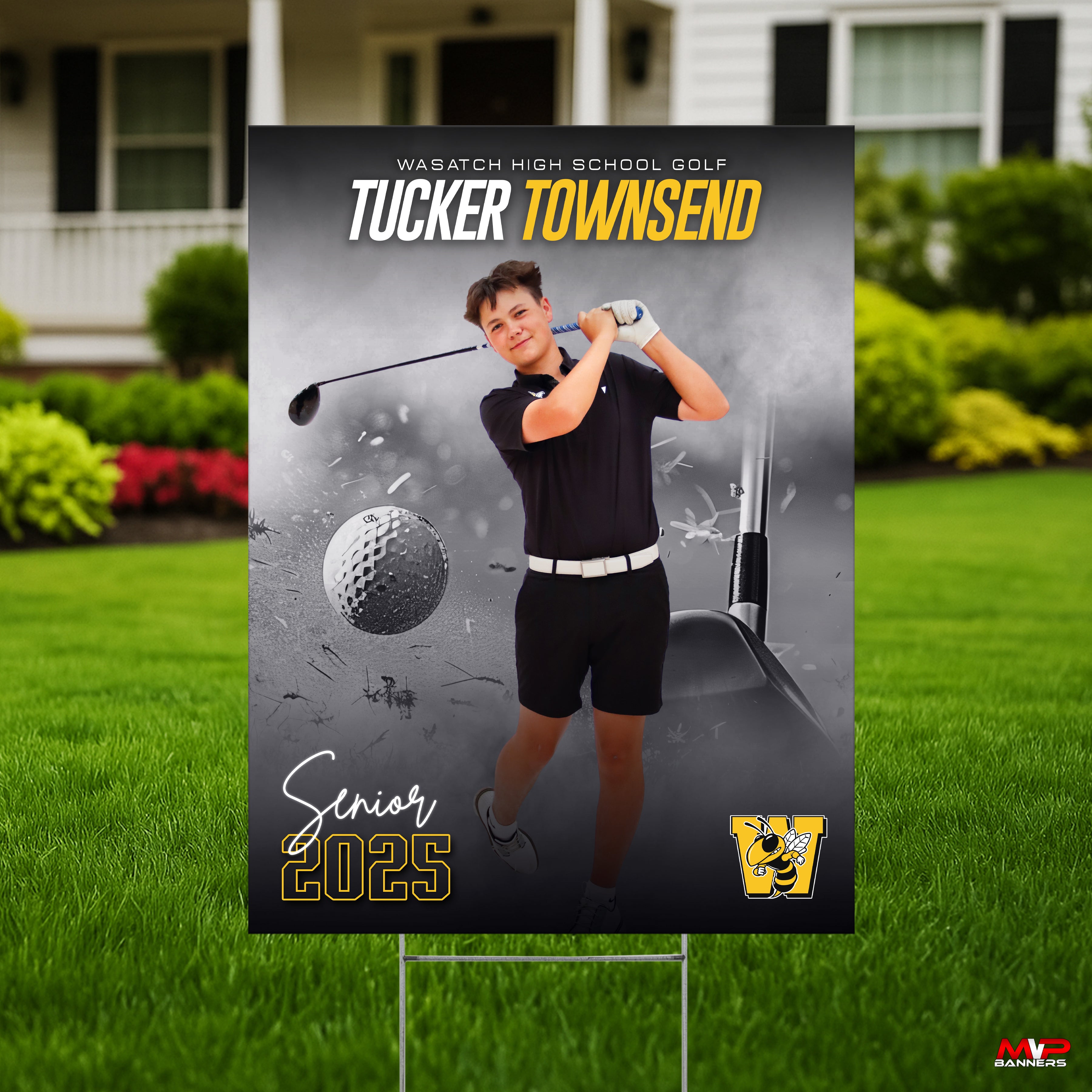 Printed Sports Yard Sign | Senior Night Poster | Golf | Pure