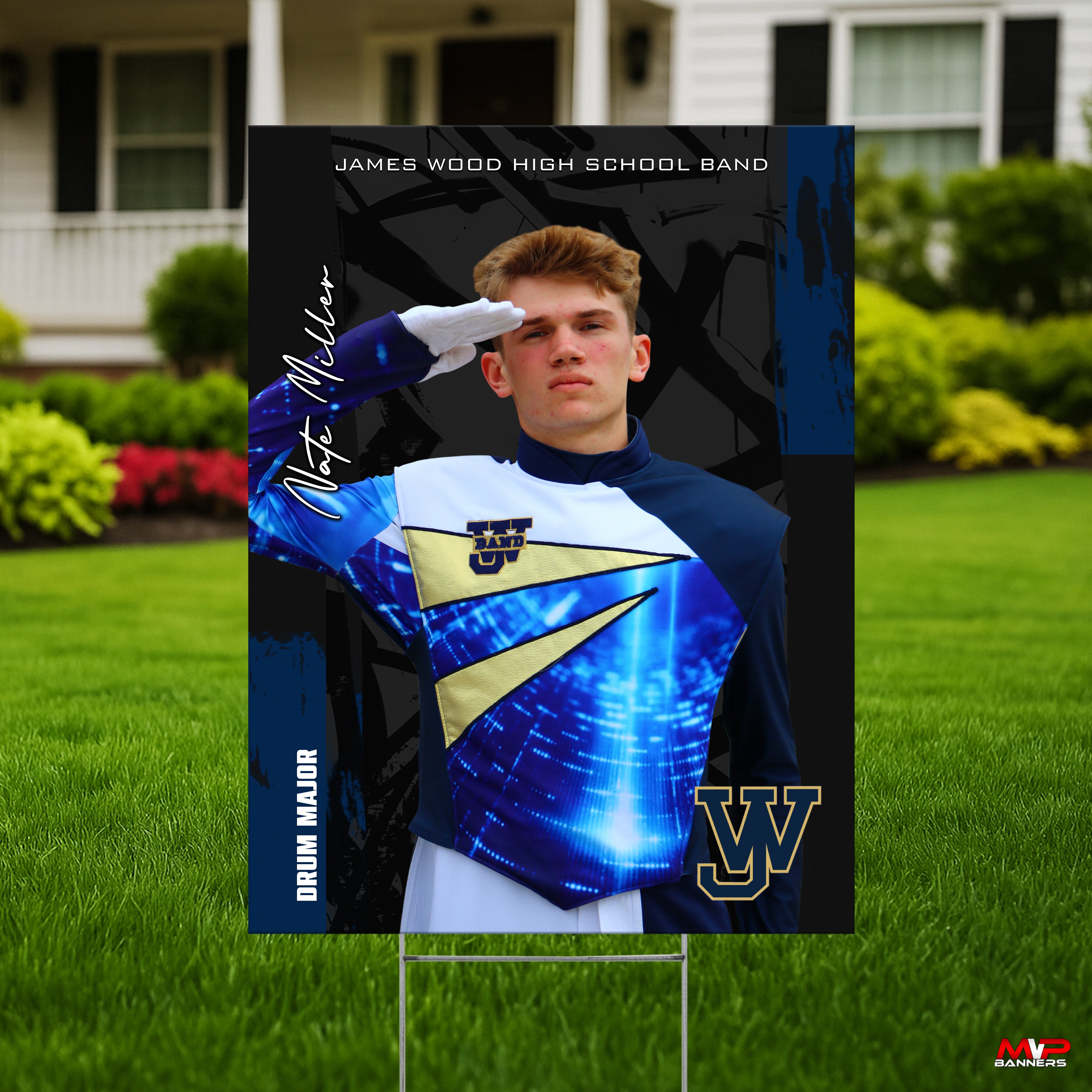 Custom Sports Banner | Senior Night | Band | Color Guard | Drill Team | Quiet Power