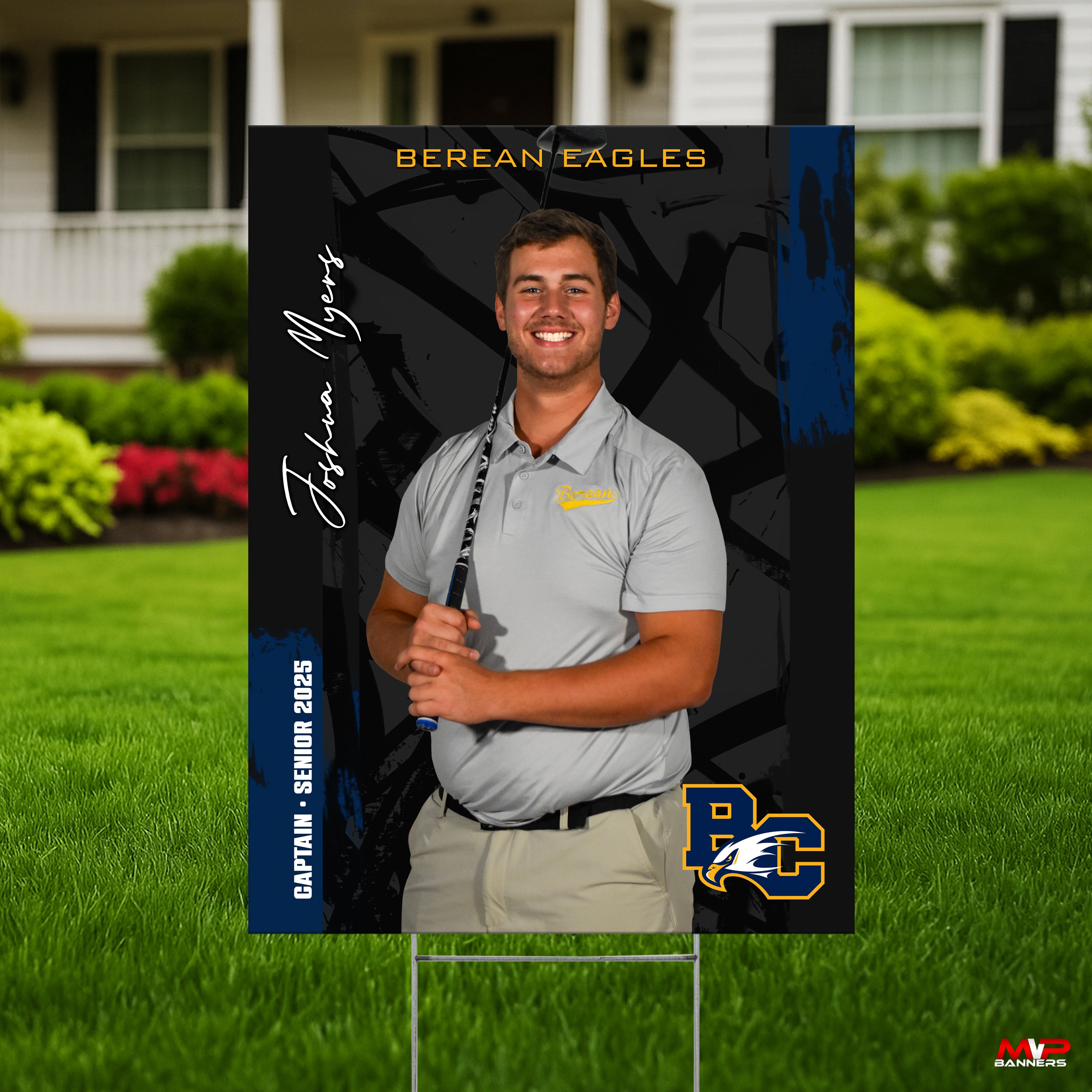 Printed Sports Yard Sign | Senior Night Poster | Golf | Quiet Power