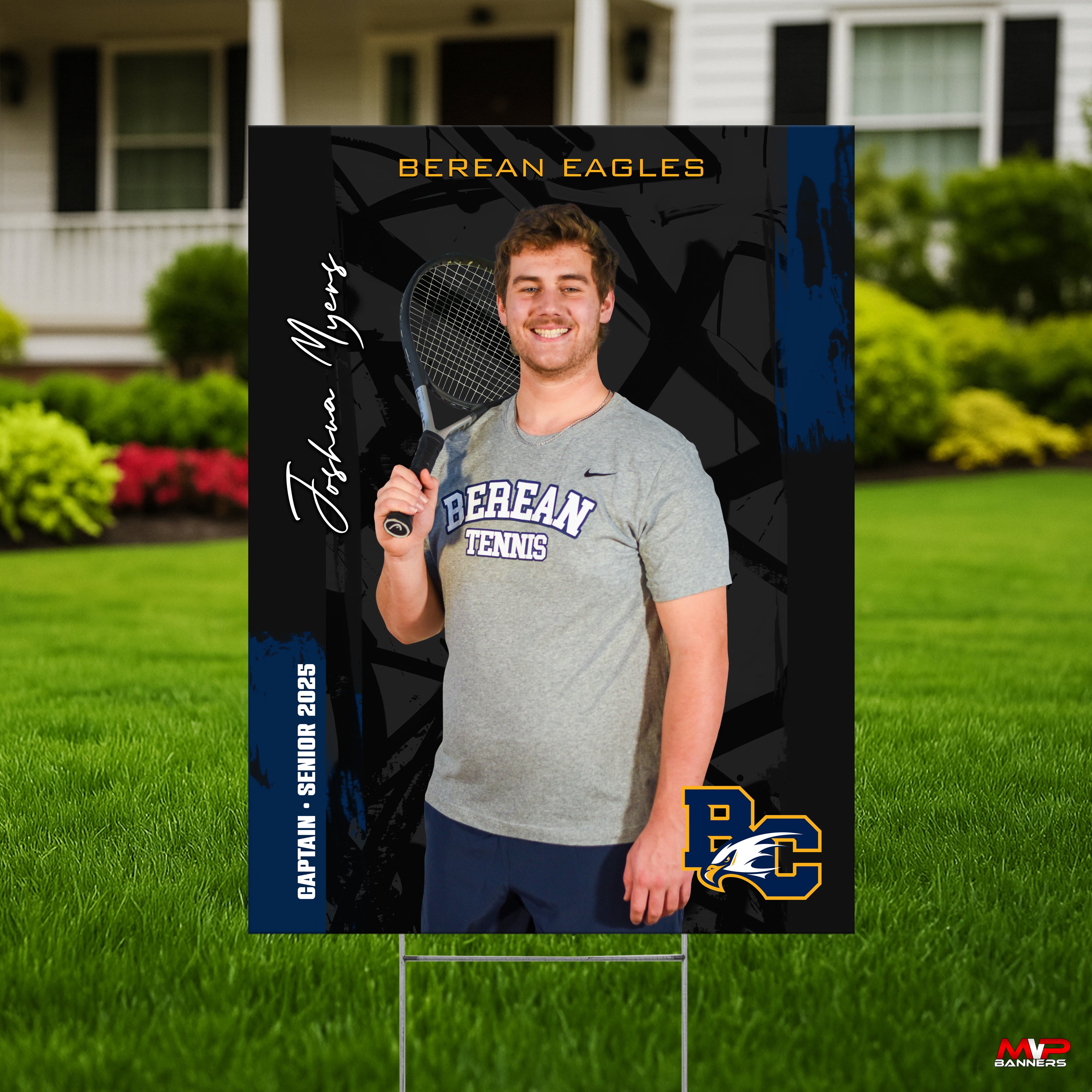 Printed Sports Yard Sign | Senior Night Poster | Tennis| Quiet Power
