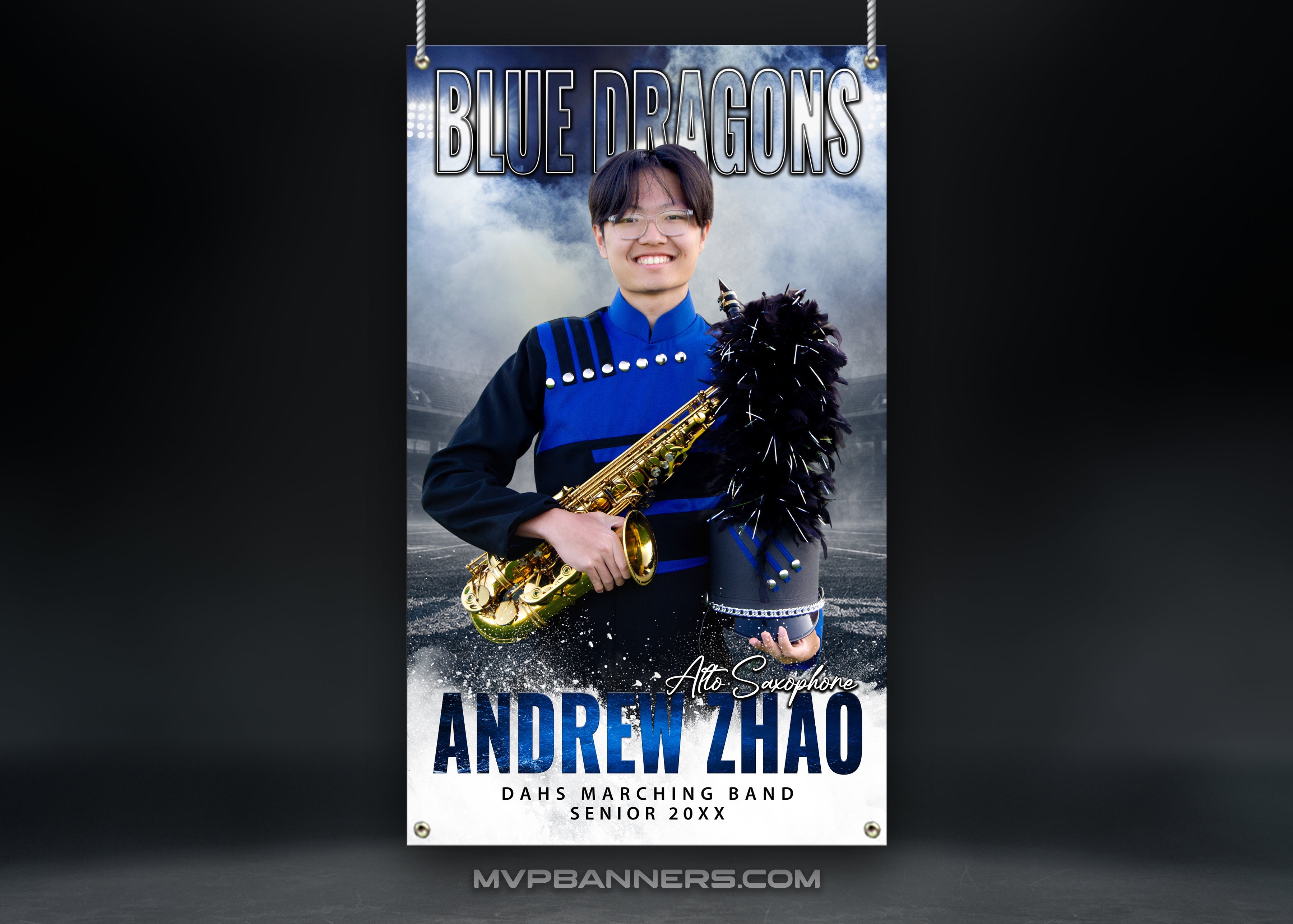 Band, Color Guard & Drill Team Senior Night Banner | Showtime
