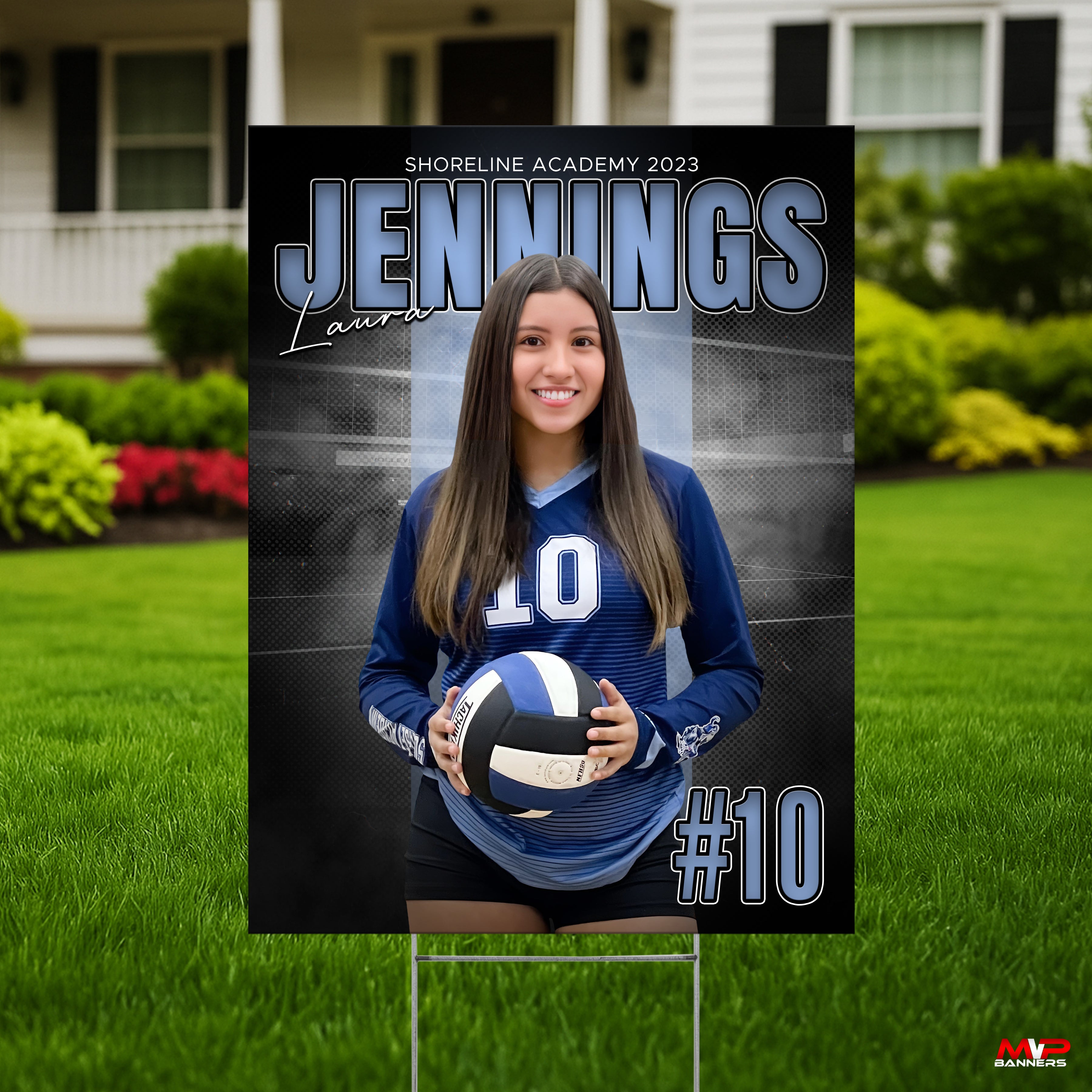 Custom Sports Banner | Senior Night | Volleyball - Stadium Shadow