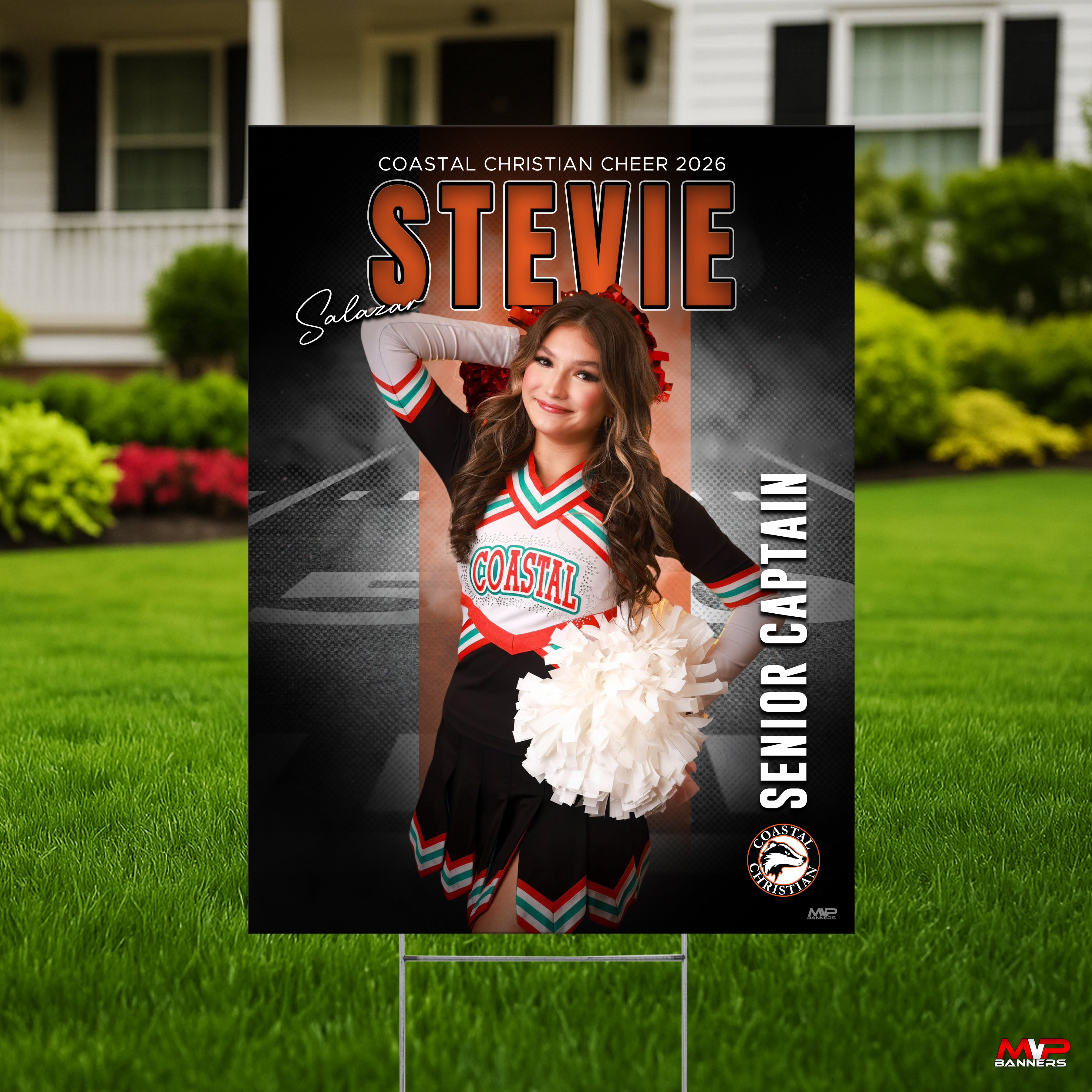 Custom Coastal Christian Yard Sign - Stadium Shadows