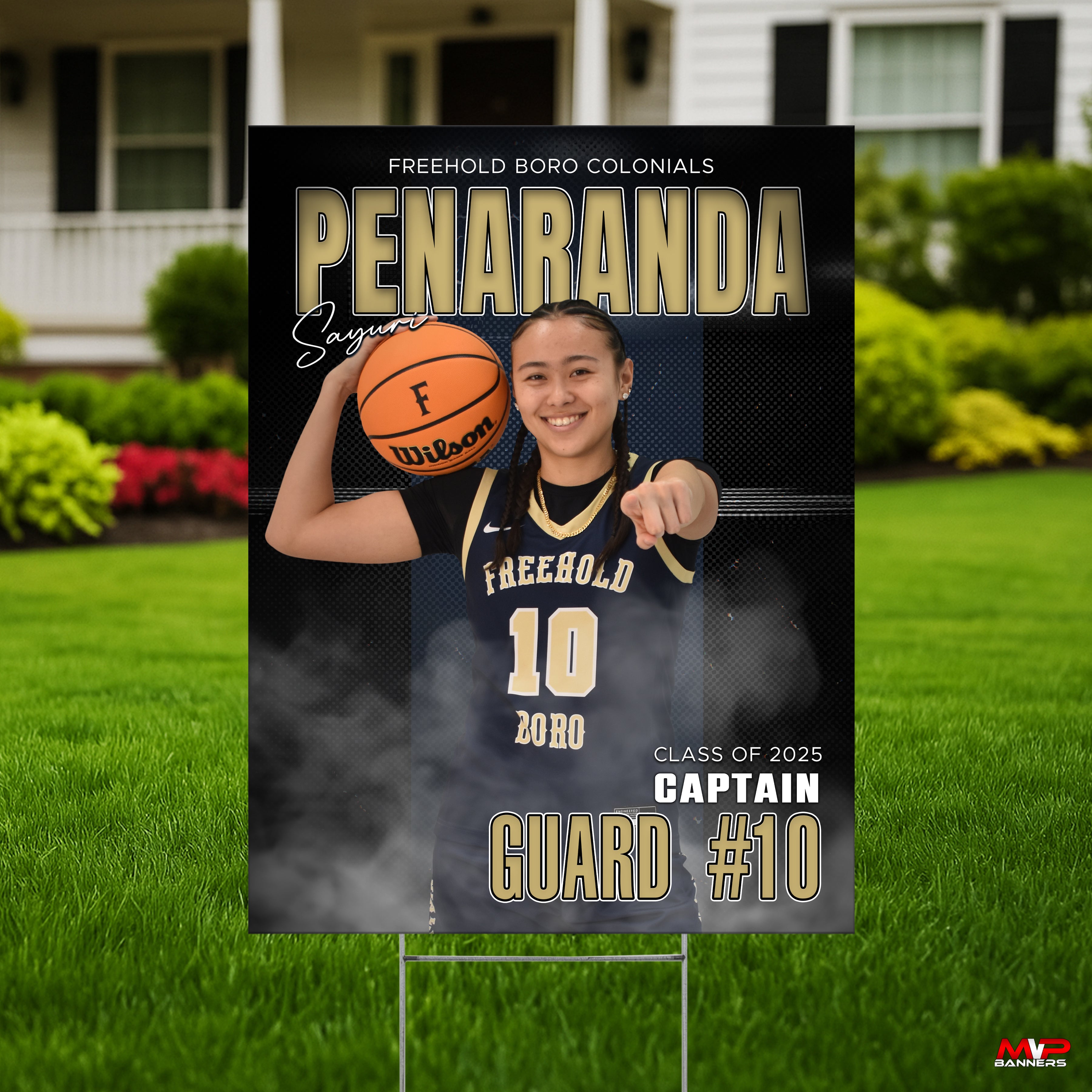 Custom Sports Banner | Senior Night | Basketball | Stadium Shadow