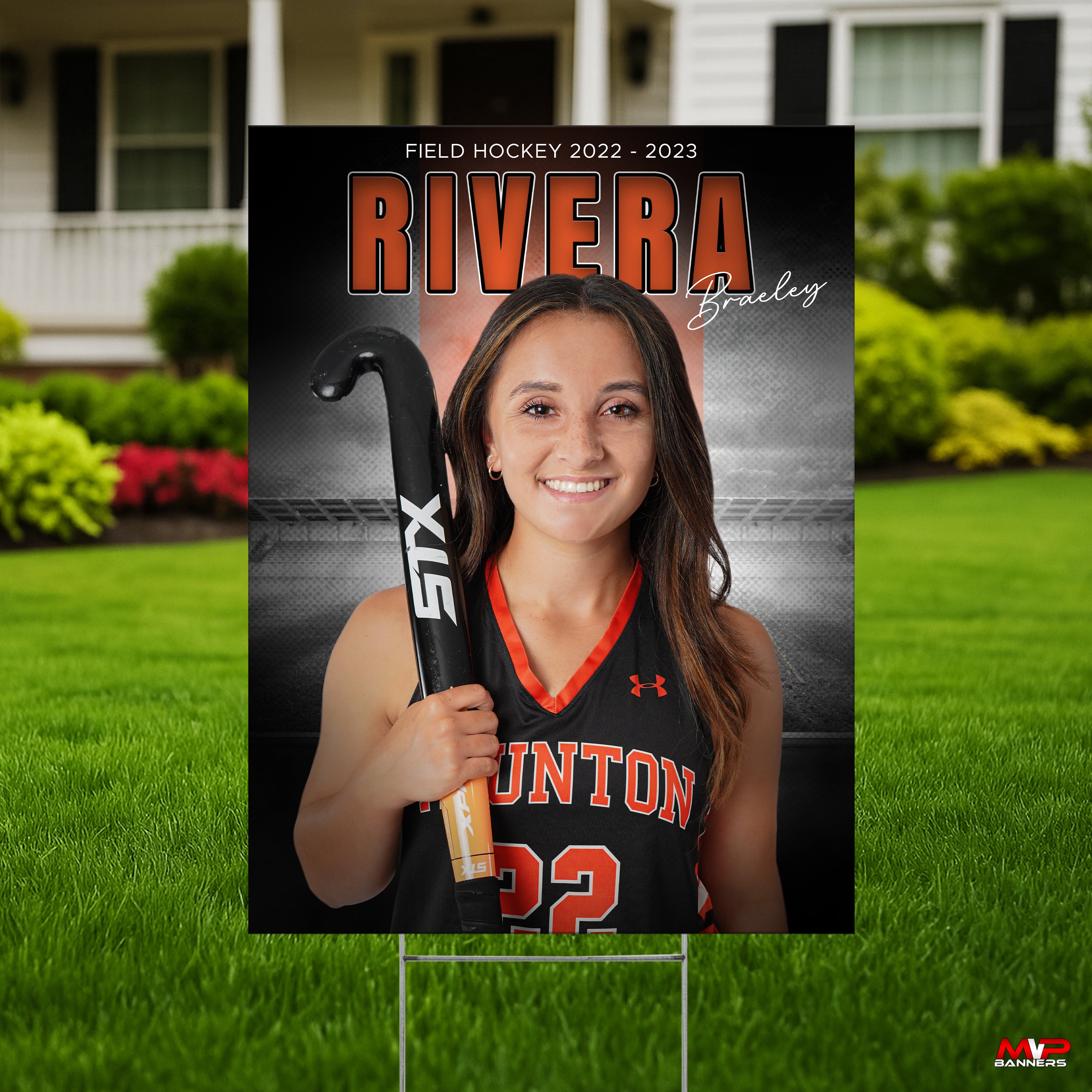 Custom Sports Banner | Senior Night | Field Hockey - Stadium Shadow