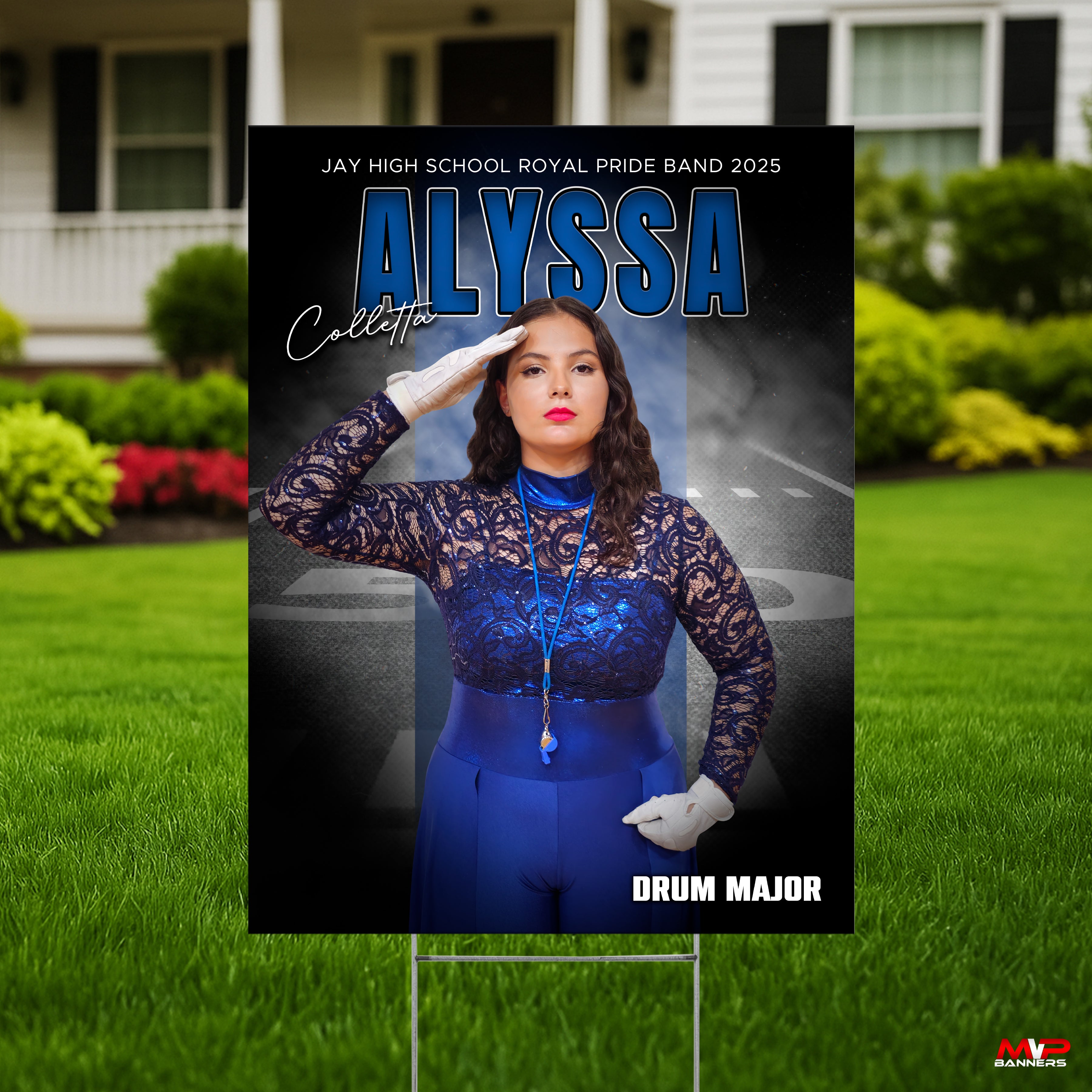 Custom Sports Banner | Senior Night | Band | Color Guard | Drill Team | Stadium Shadow