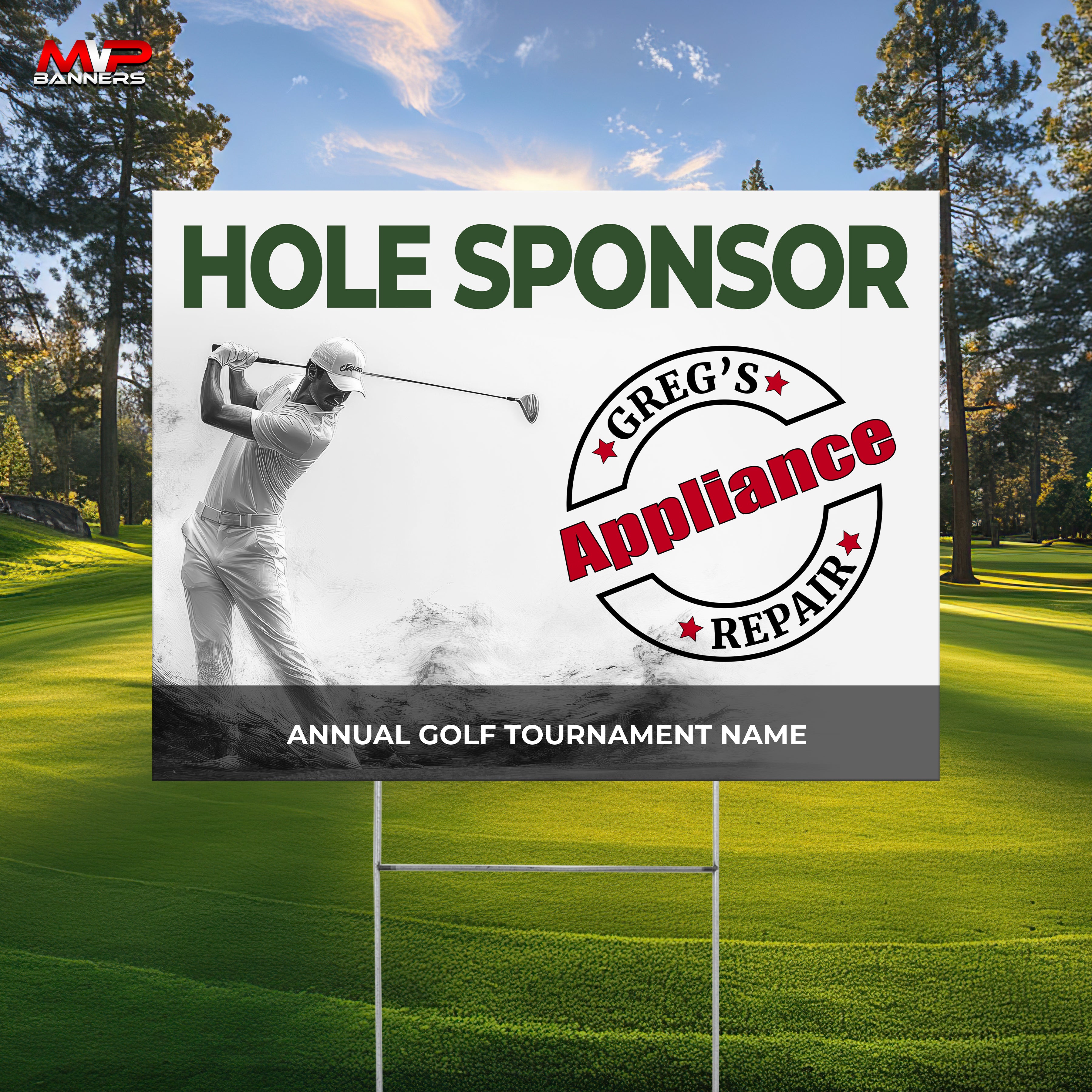 Custom Golf Sponsor Tee Signs | Highlight Your Supporters on the Course | Swing & Soar