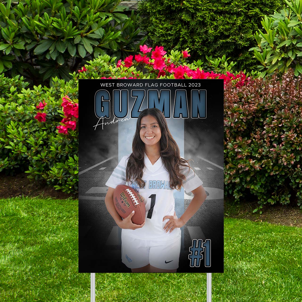 Custom Sports Banner | Senior Night | Stadium Shadow Football