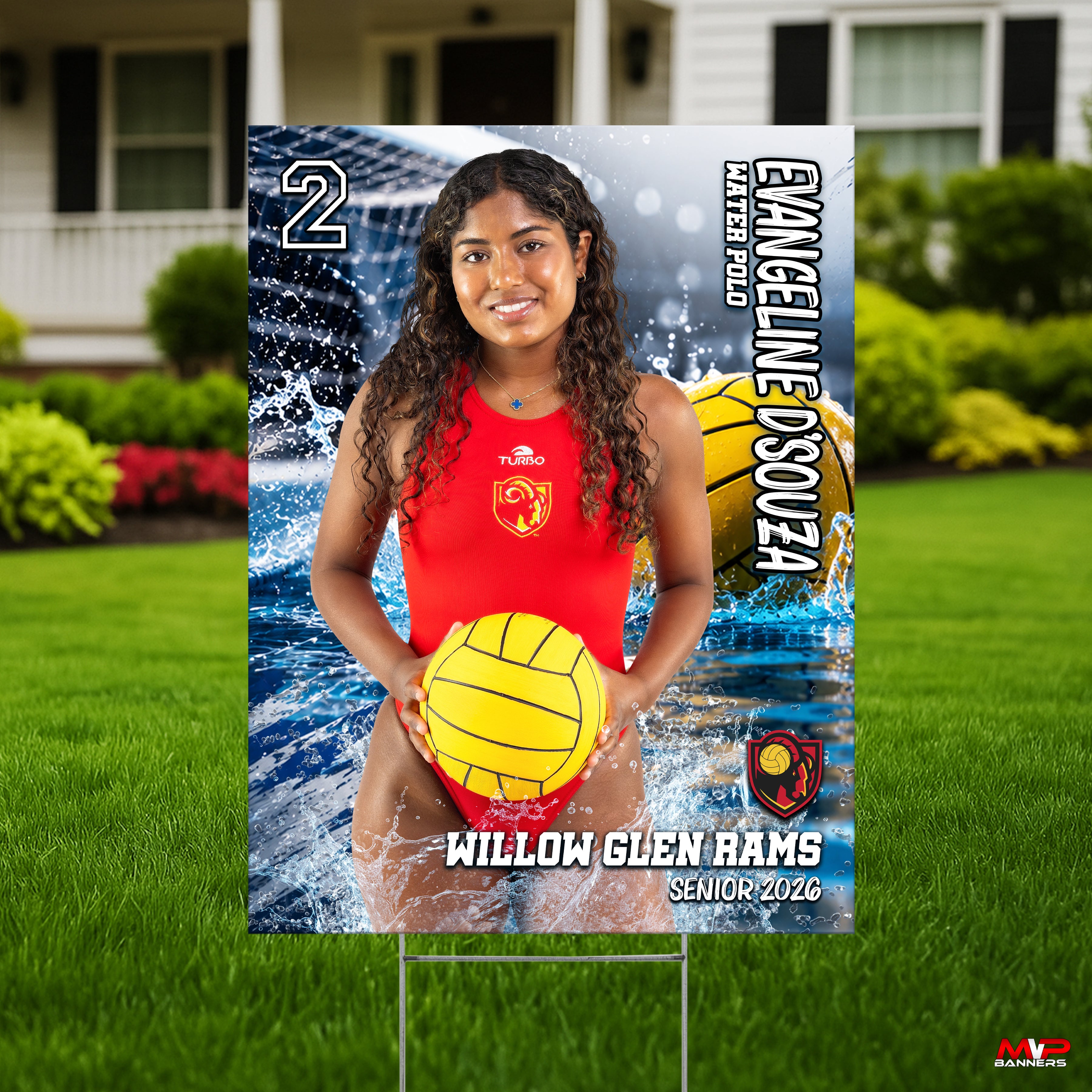 Custom Sports Banner | Senior Night |  Water Polo | Face Off