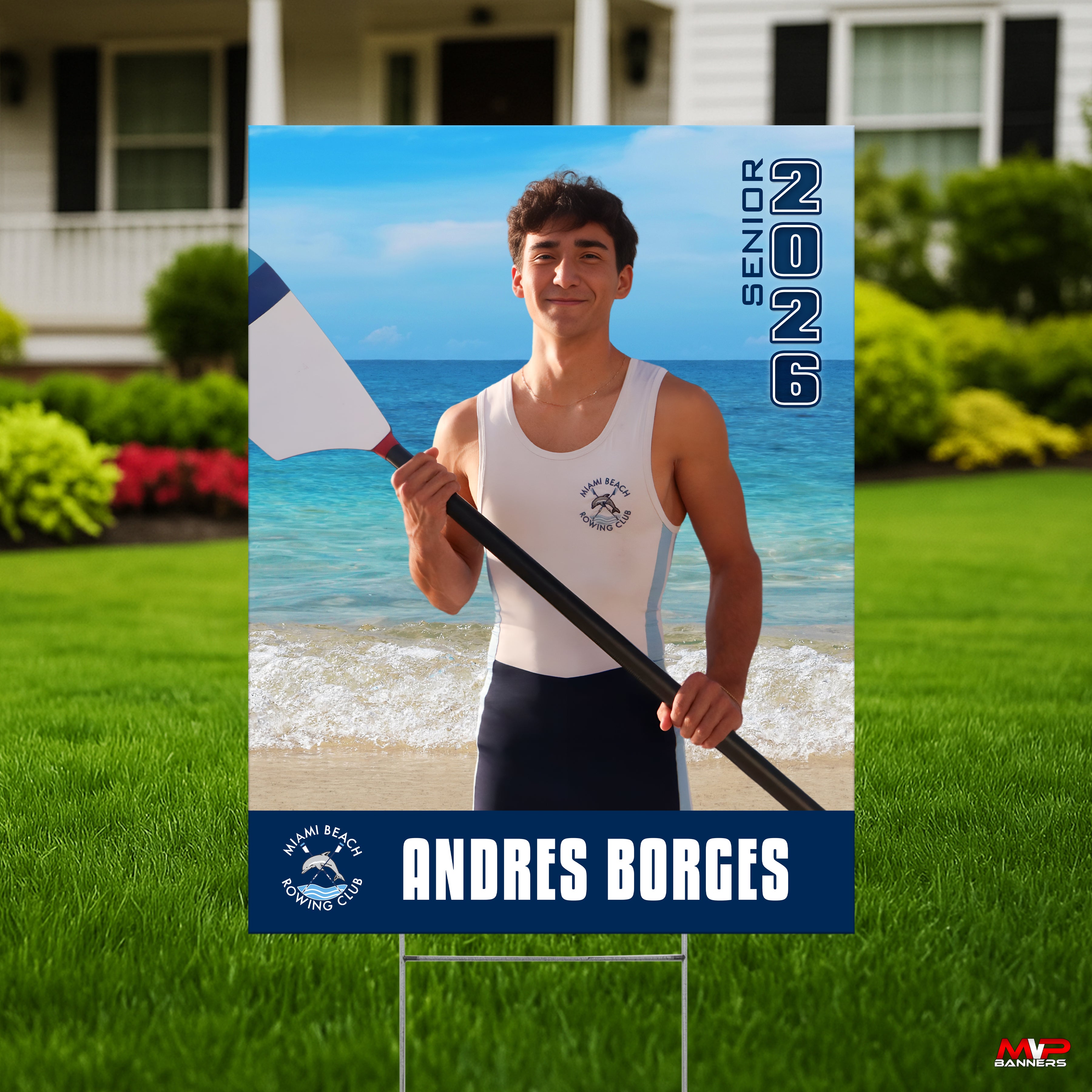 Custom Sports Banner | Senior Night | Rowing / Crew | Waterline