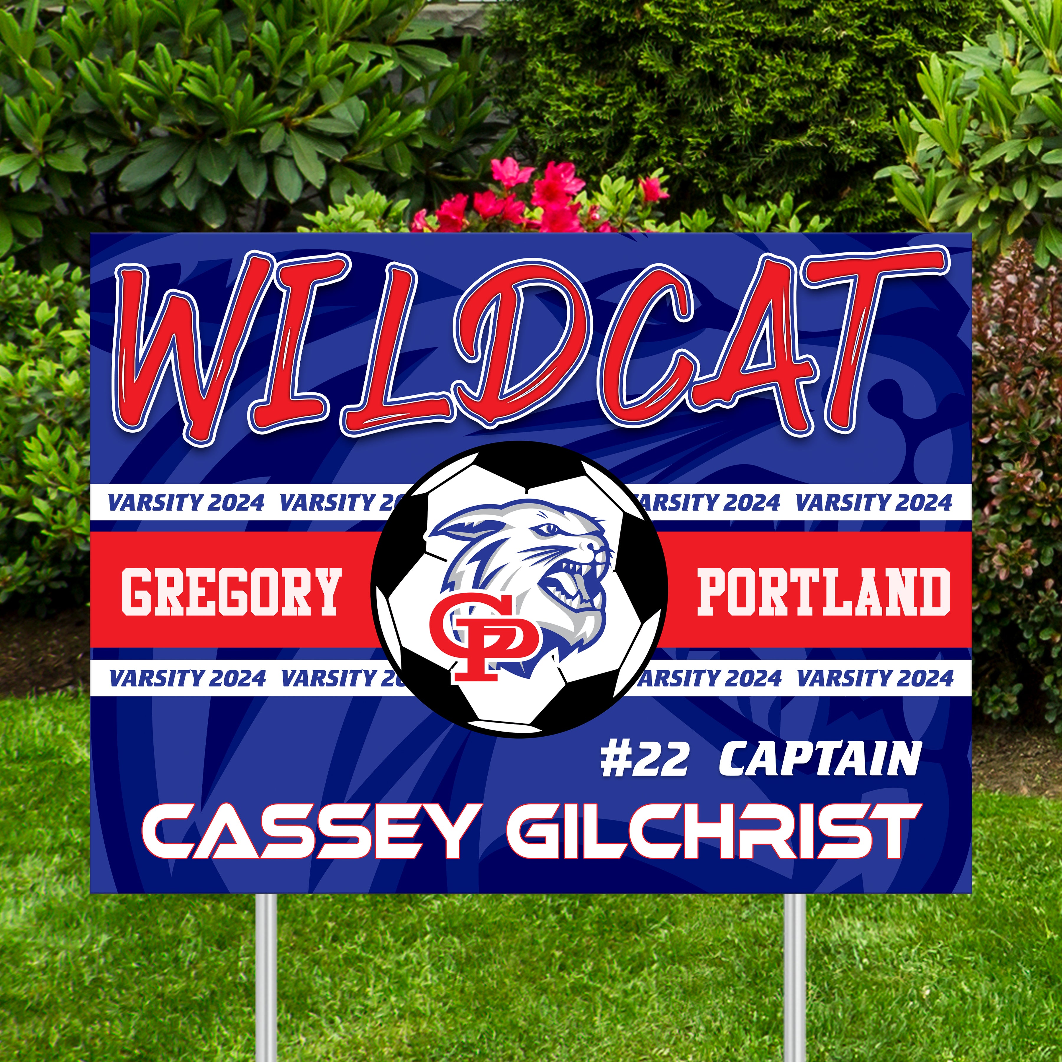 Custom Football Senior Night Yard Sign | The Playmaker