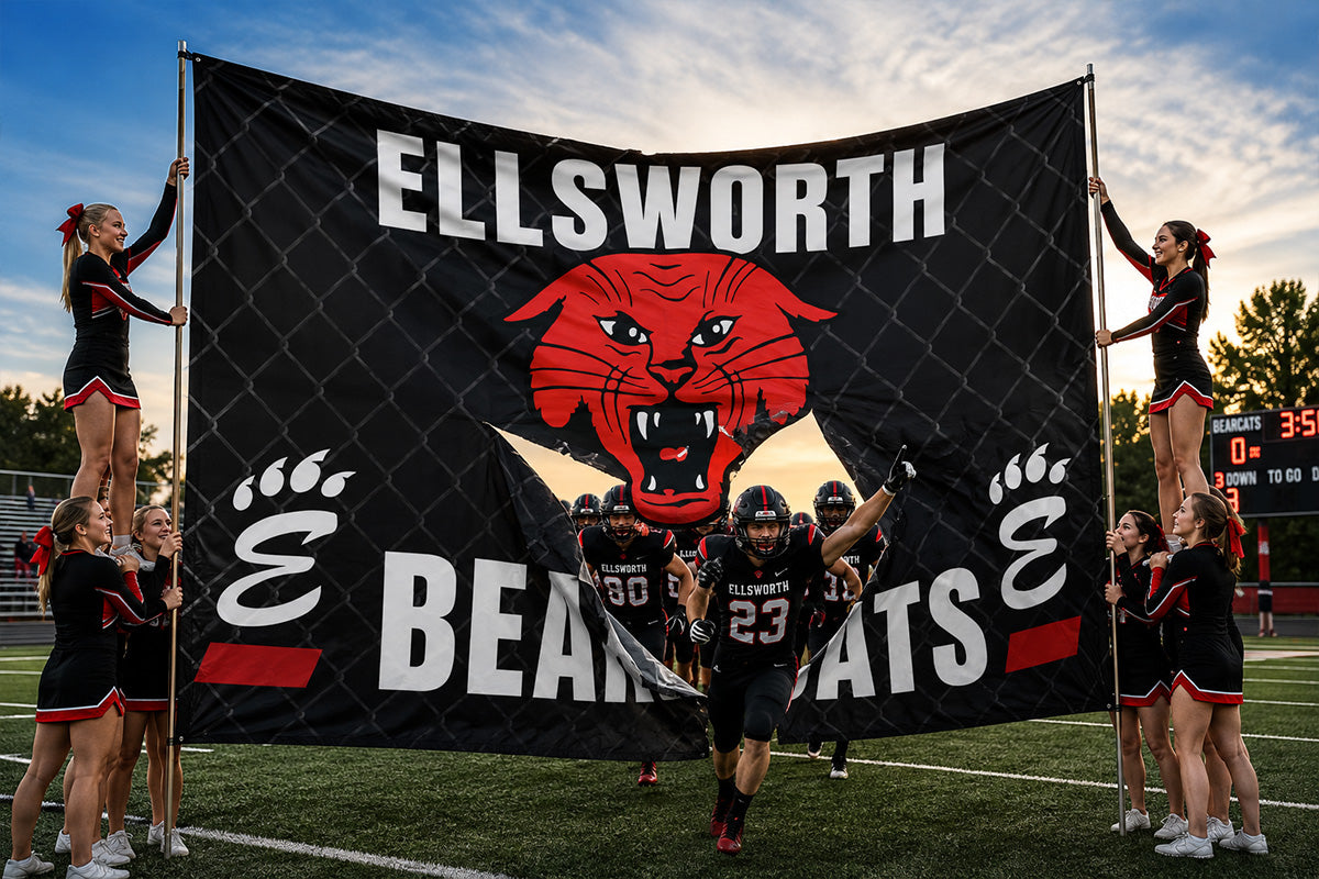 Custom breakaway banners for teams and athletic entrances
