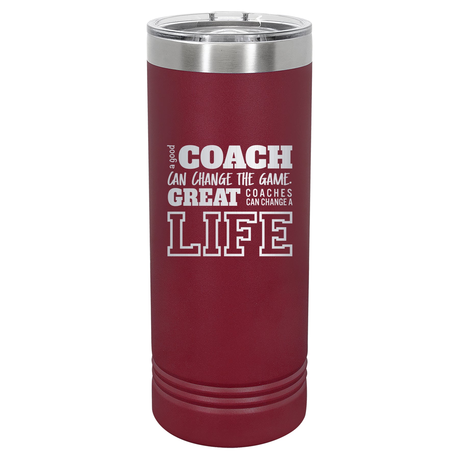 Custom Engraved 22oz Tumbler - A Good Coach