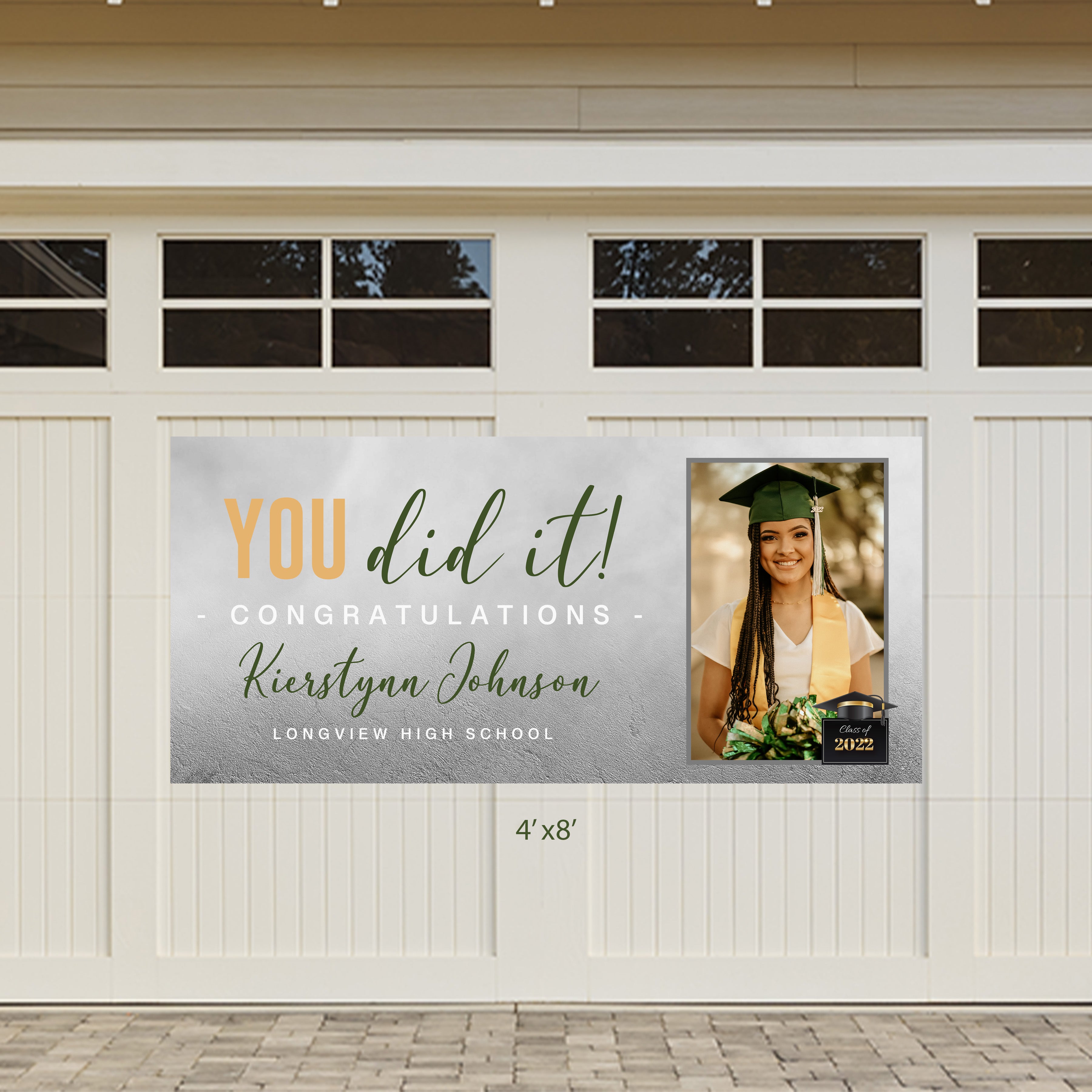 Graduation Door Banner without side store panels