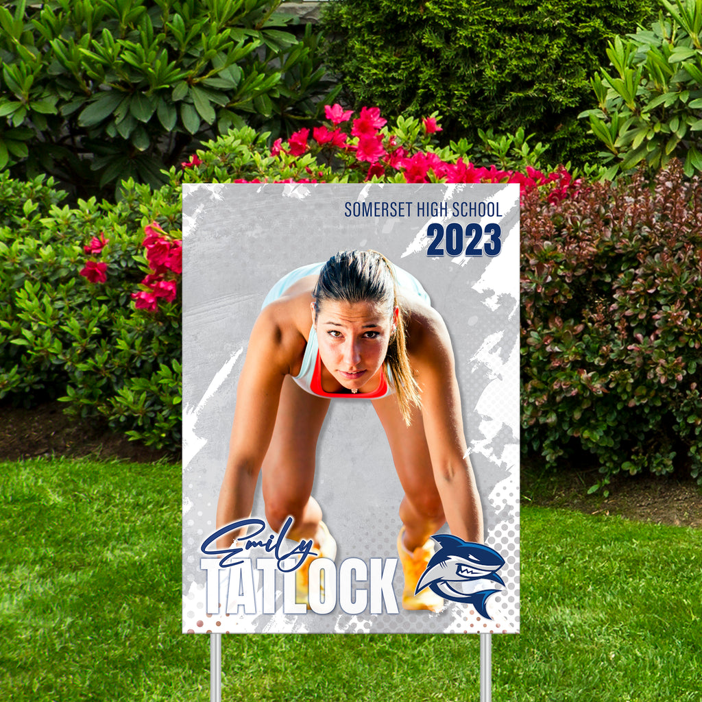 Printed Sports Yard Sign | Senior Night Poster | Track & Field | Switc